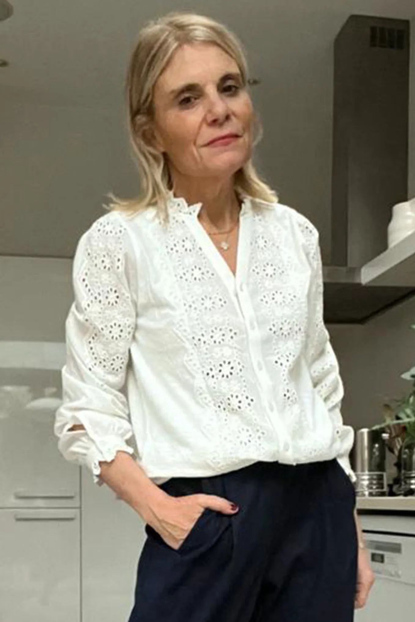 Lulu Lace Trim Blouse - Ivory