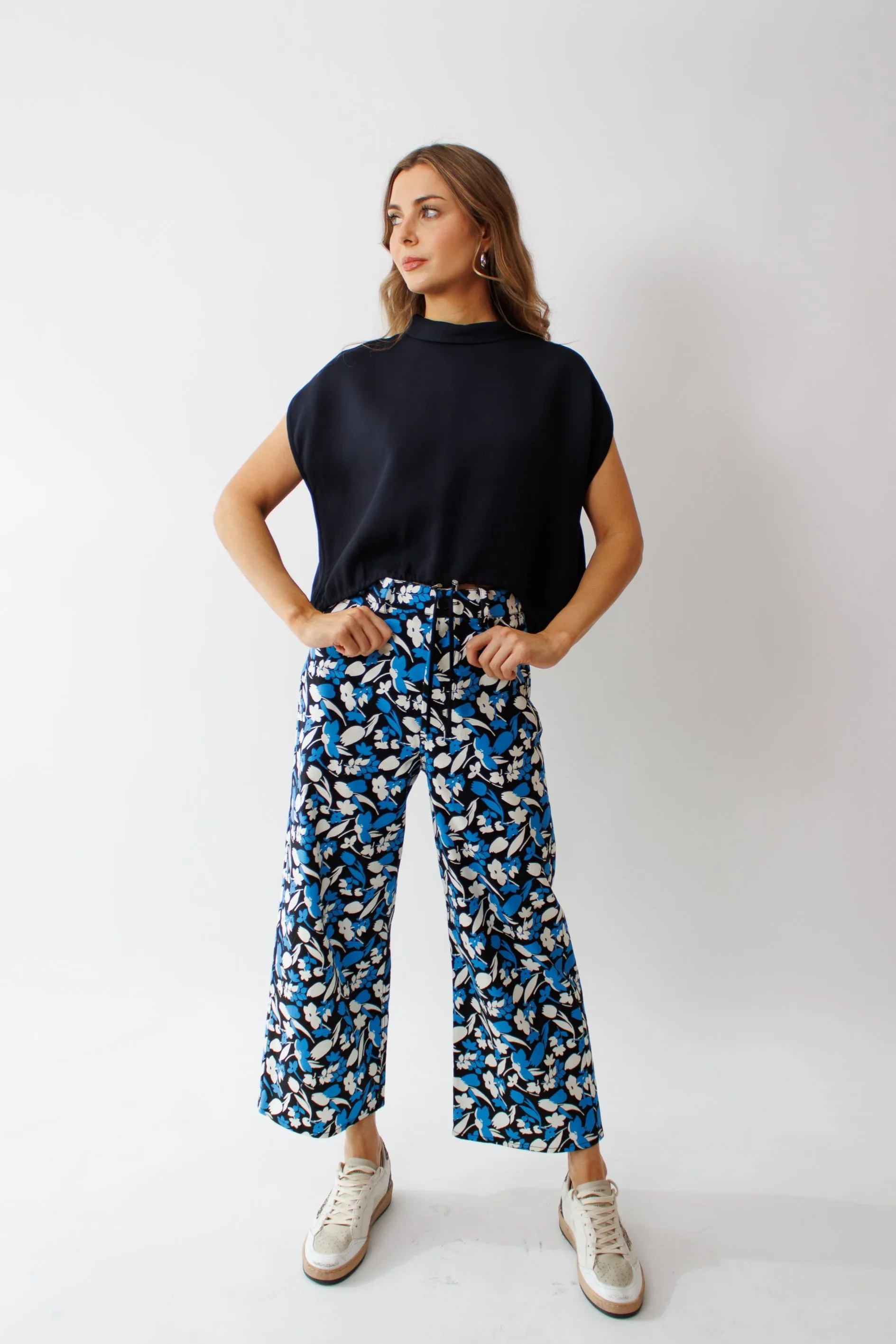 Mantu Floral Print Wide Leg Trouser