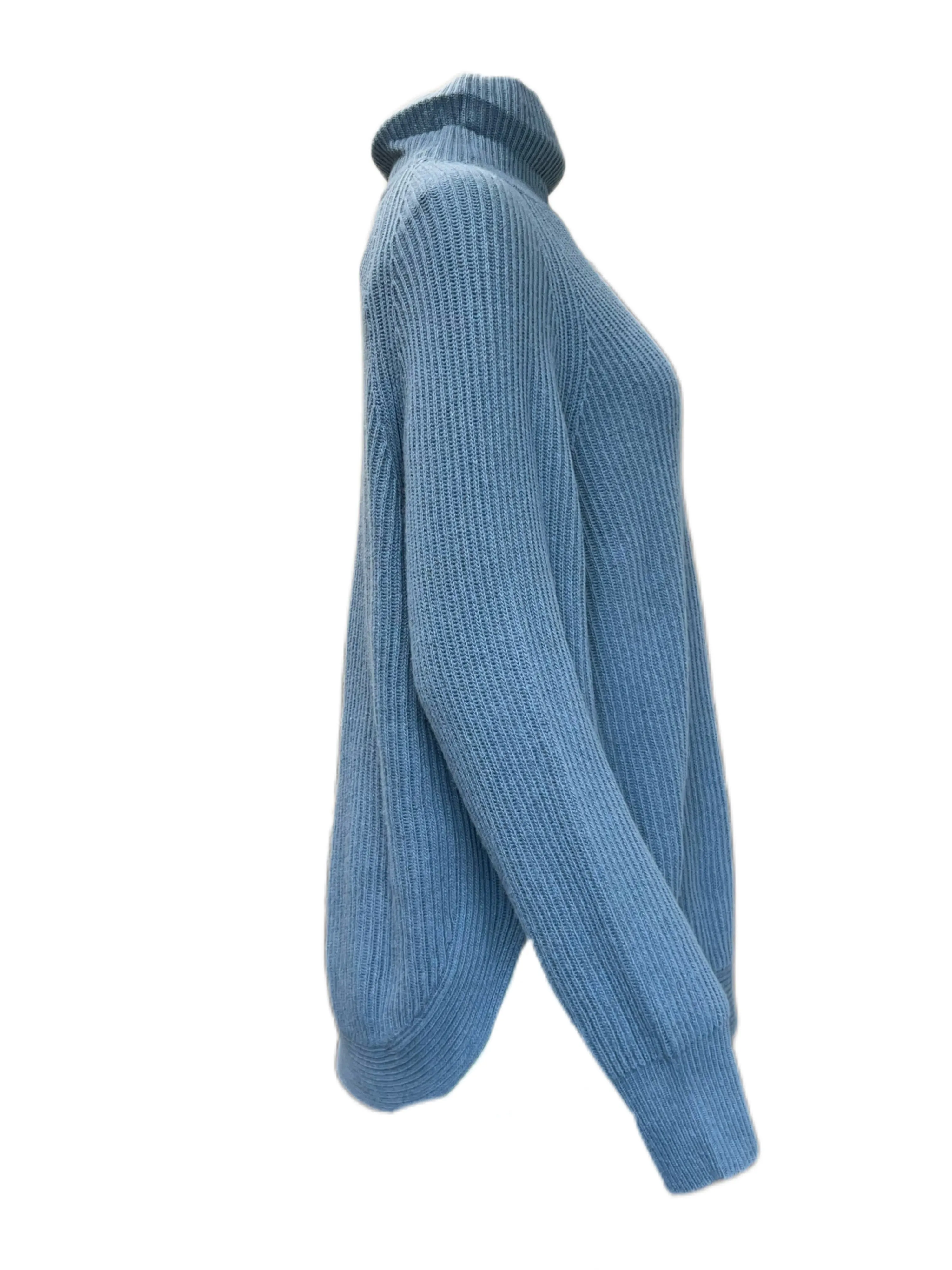 Marella By Max Mara Women's Blue Quadro Knitted Sweater Size L NWT