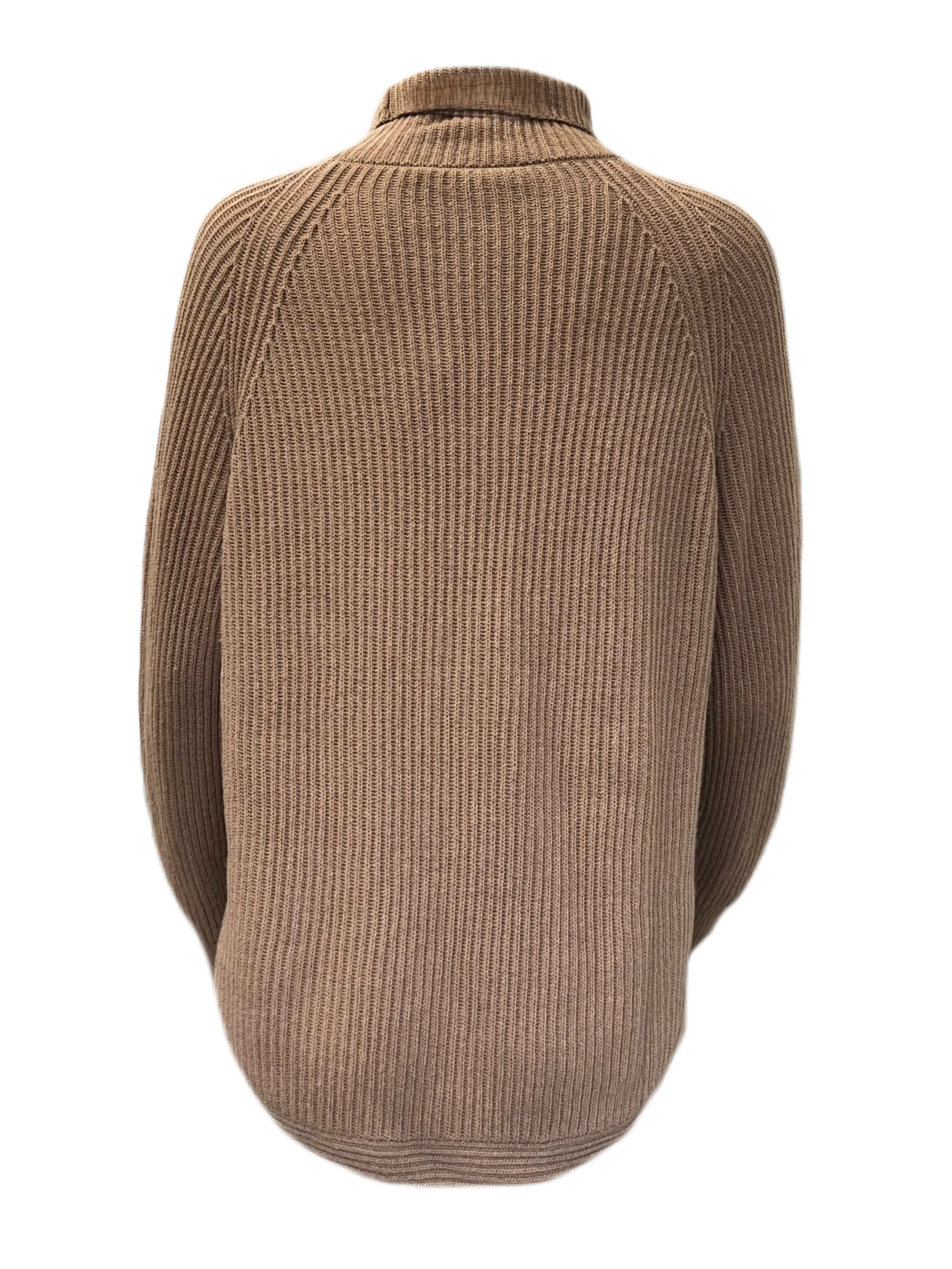 Marella By Max Mara Women's Brown Quadro Turtleneck Sweater Size M NWT