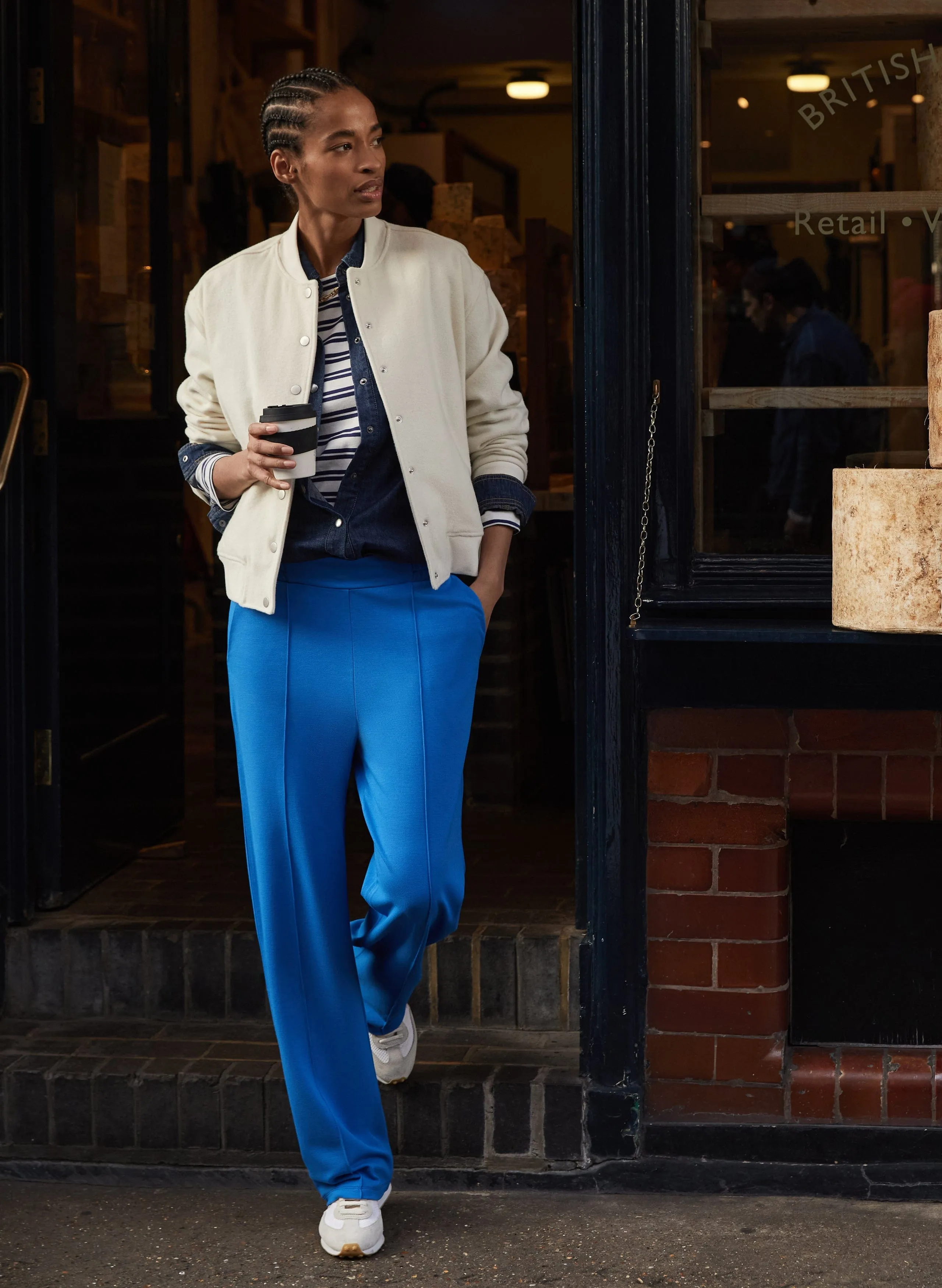 Marian LENZING™ ECOVERO™ Trousers | Azure Blue