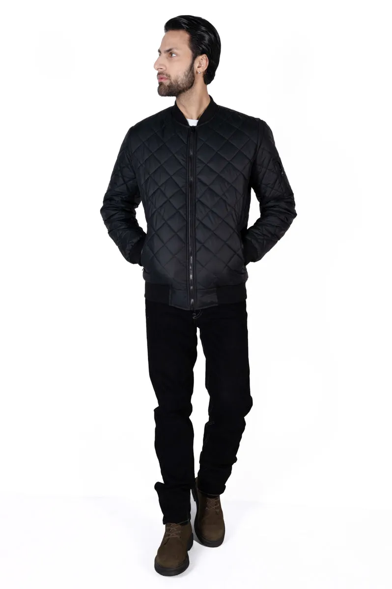 Men Black Daimond full sleeves jacket