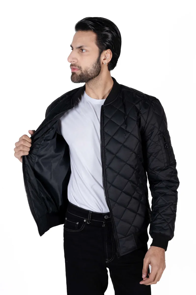 Men Black Daimond full sleeves jacket