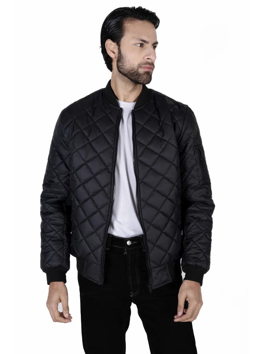 Men Black Daimond full sleeves jacket