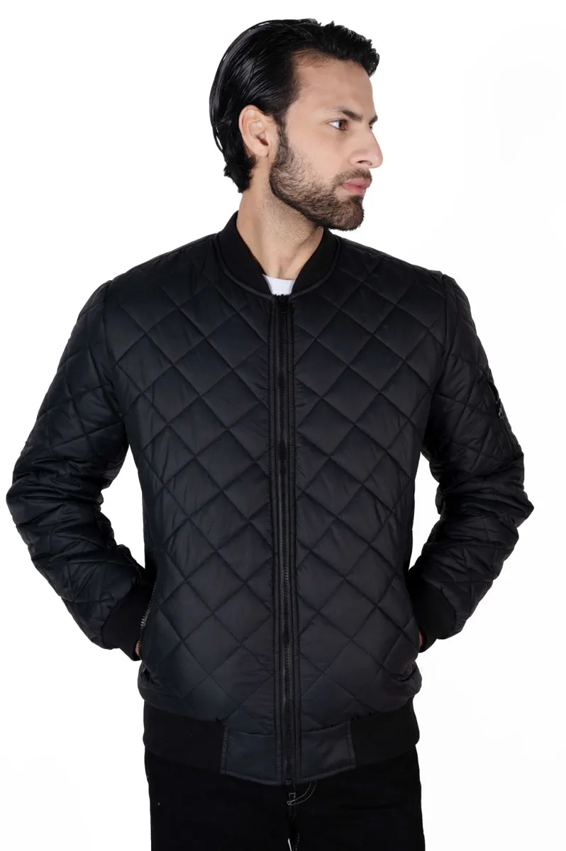 Men Black Daimond full sleeves jacket