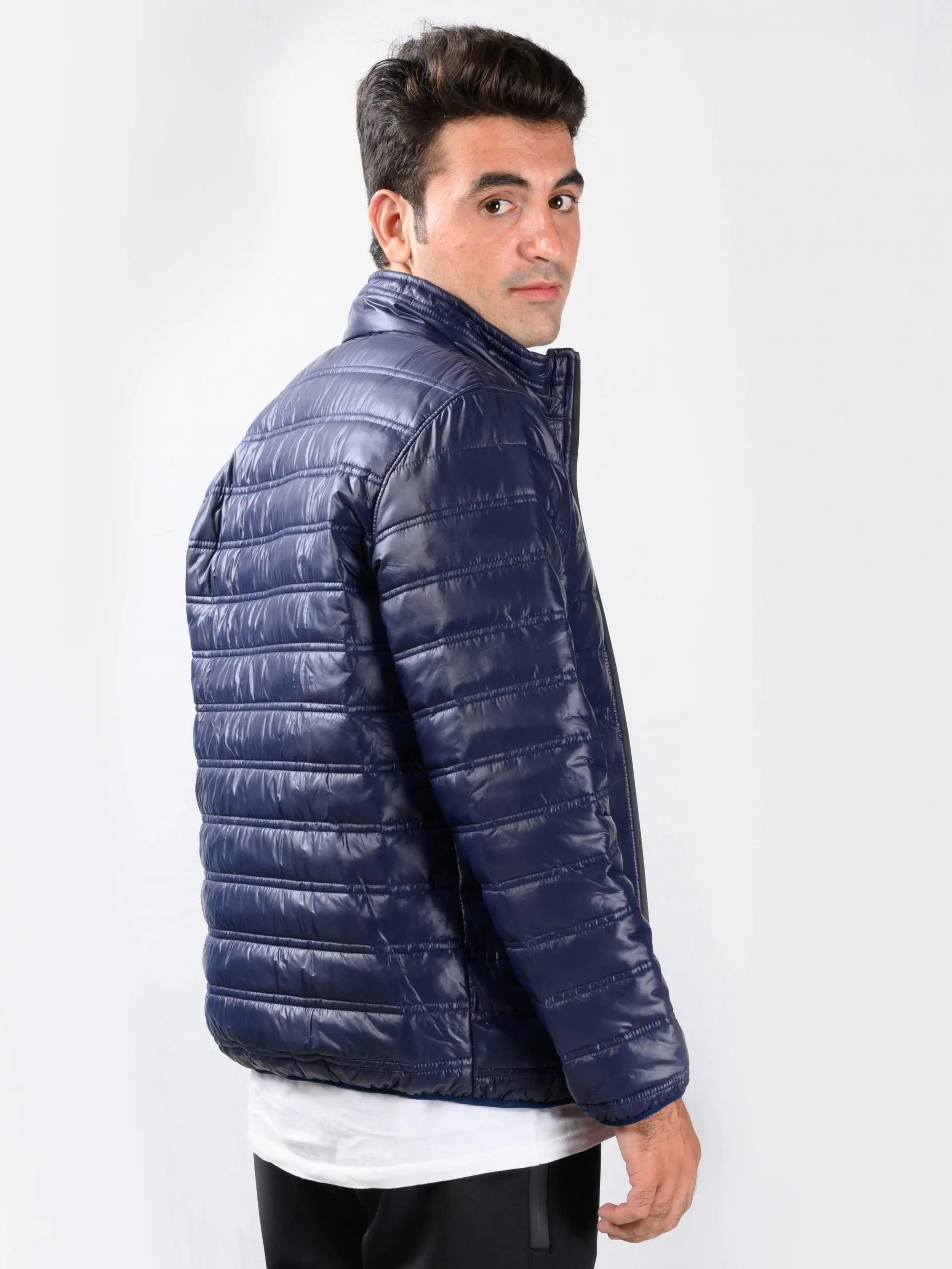 Men Navy Blue gillet  Full sleeves