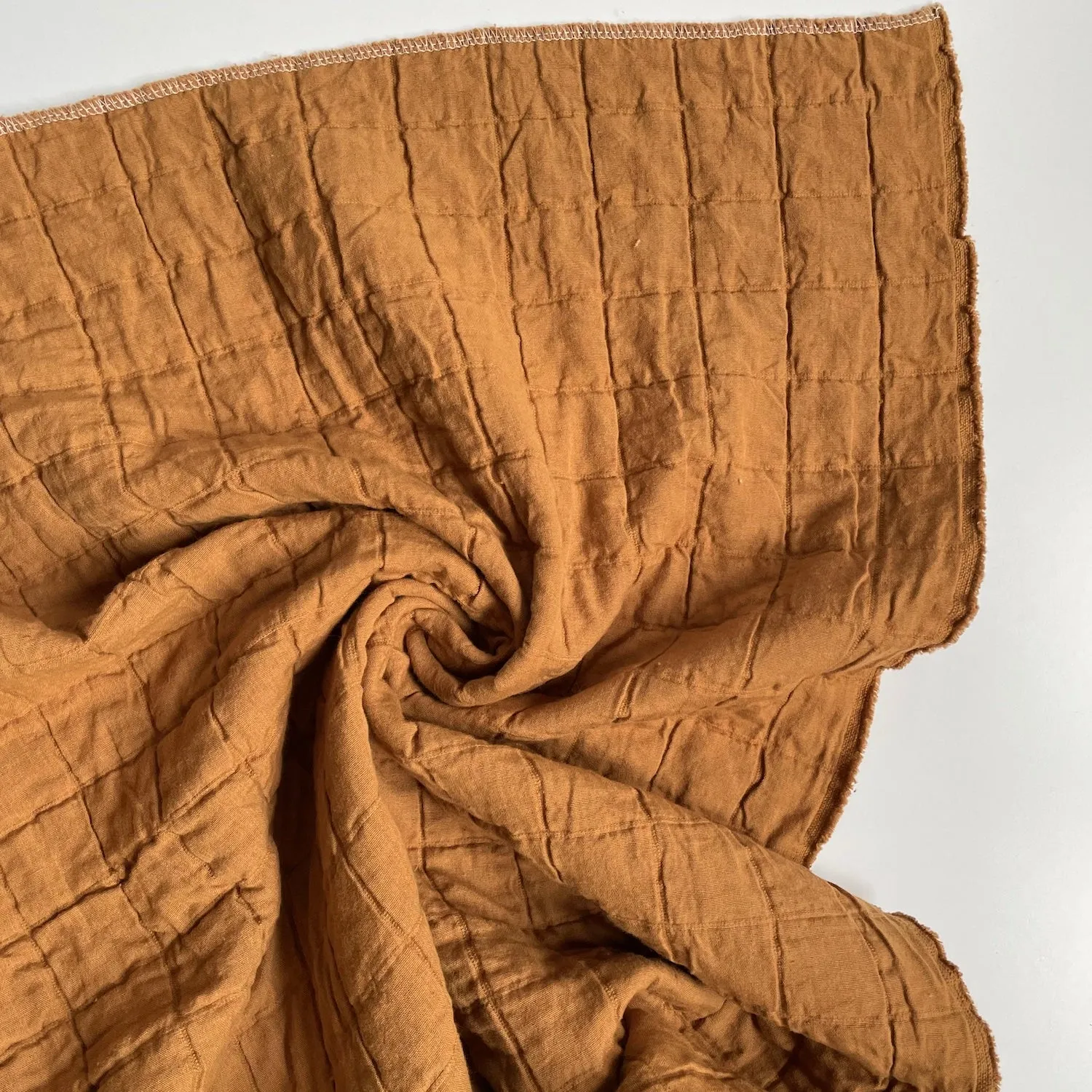 Merchant & Mills Fabric : Cotton Square Jacquard - Rasai Orange