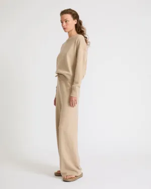 Merino knit wide leg trousers