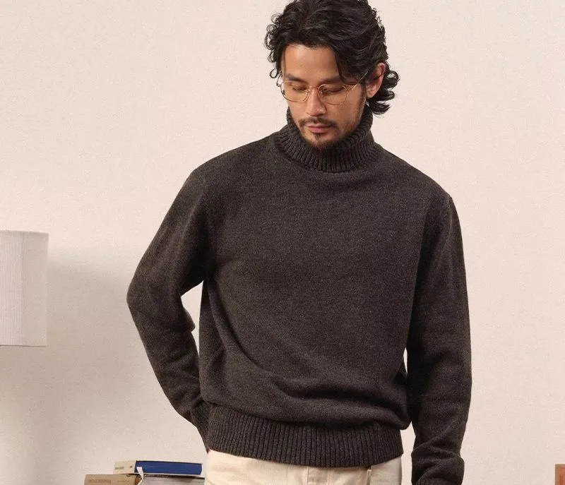 Merino Wool Turtleneck Sweater
