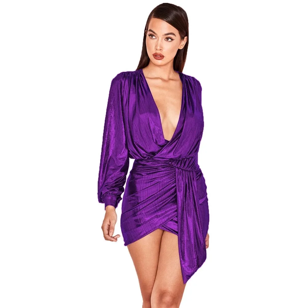 Metallic mini dress