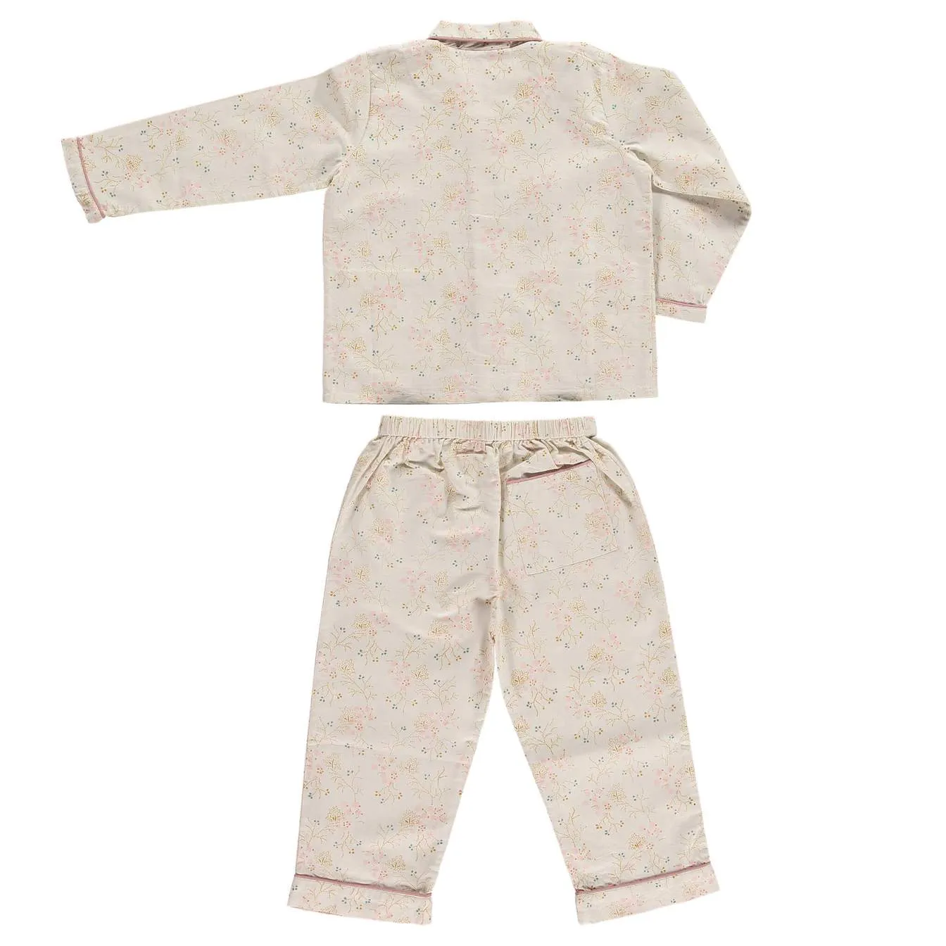 Minako Golden Floral Pyjama Set by Camomile London