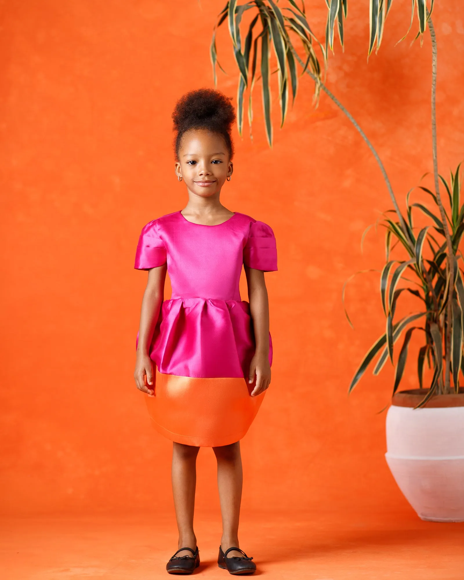 Mini Aelia Dress - Orange/Pink