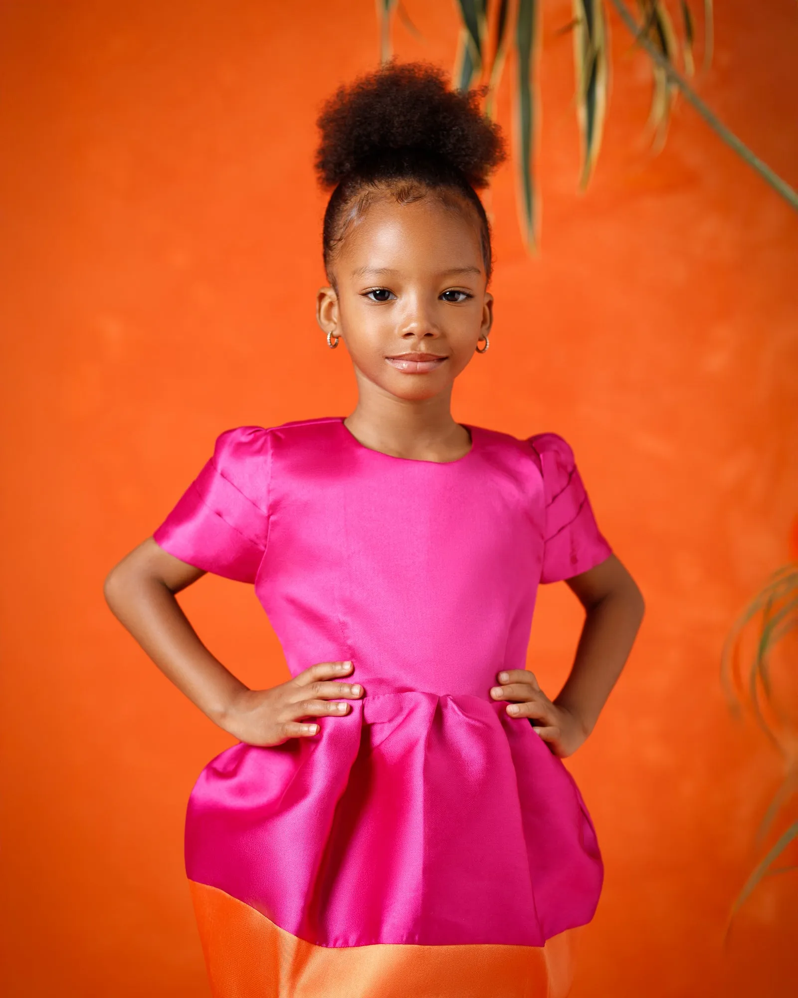 Mini Aelia Dress - Orange/Pink