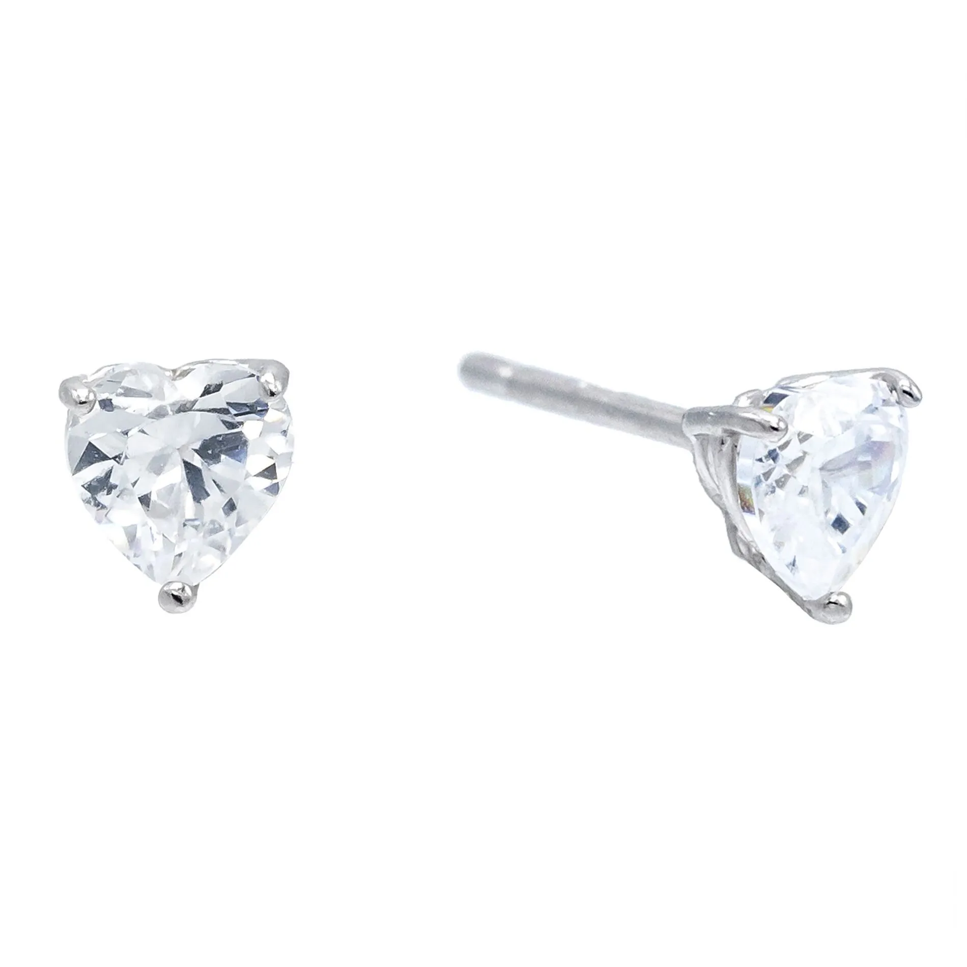 Mini Heart CZ Stud Earring