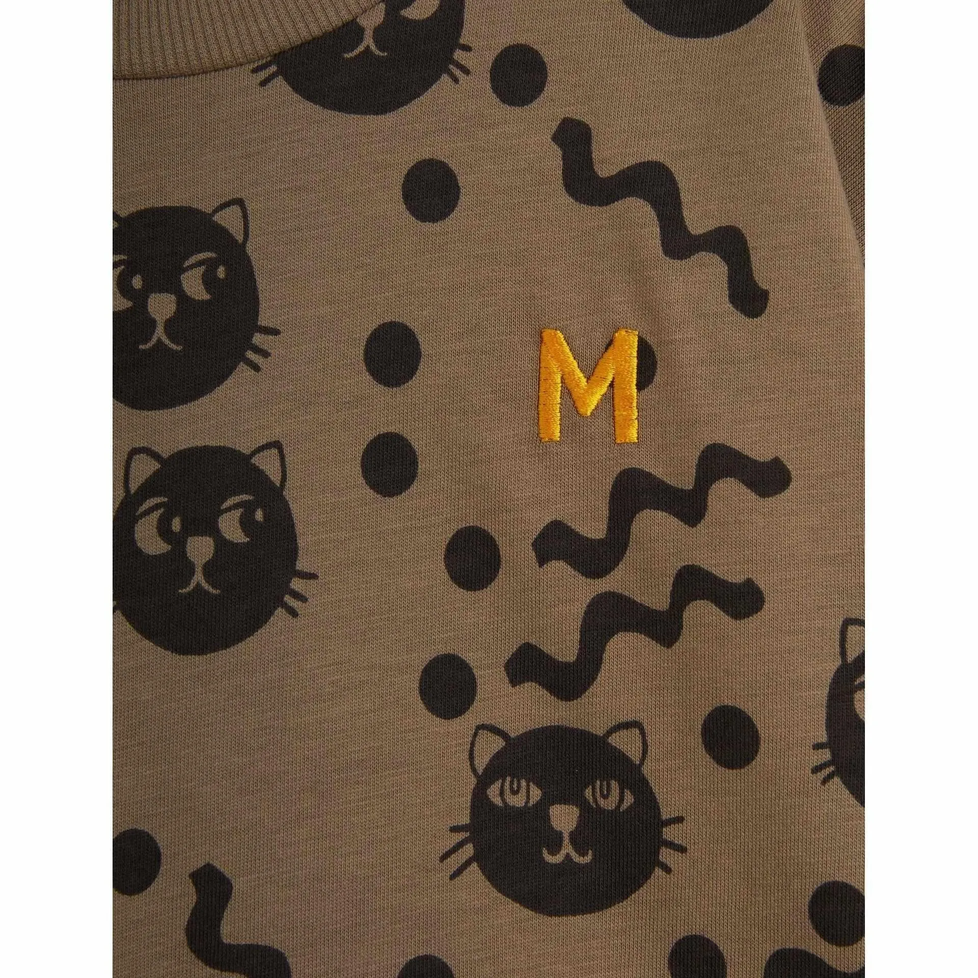 Mini Rodini - Squiggly Cats long-sleeved top - brown