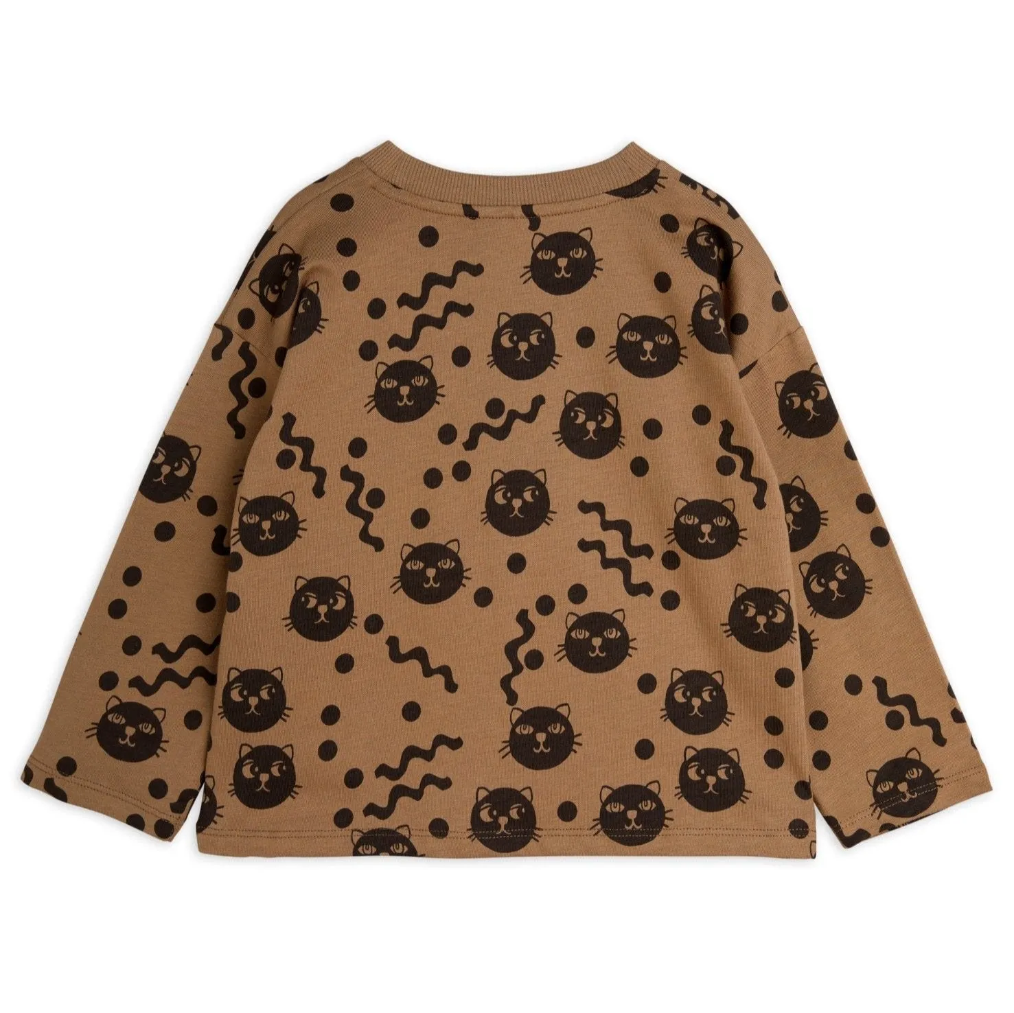 Mini Rodini - Squiggly Cats long-sleeved top - brown