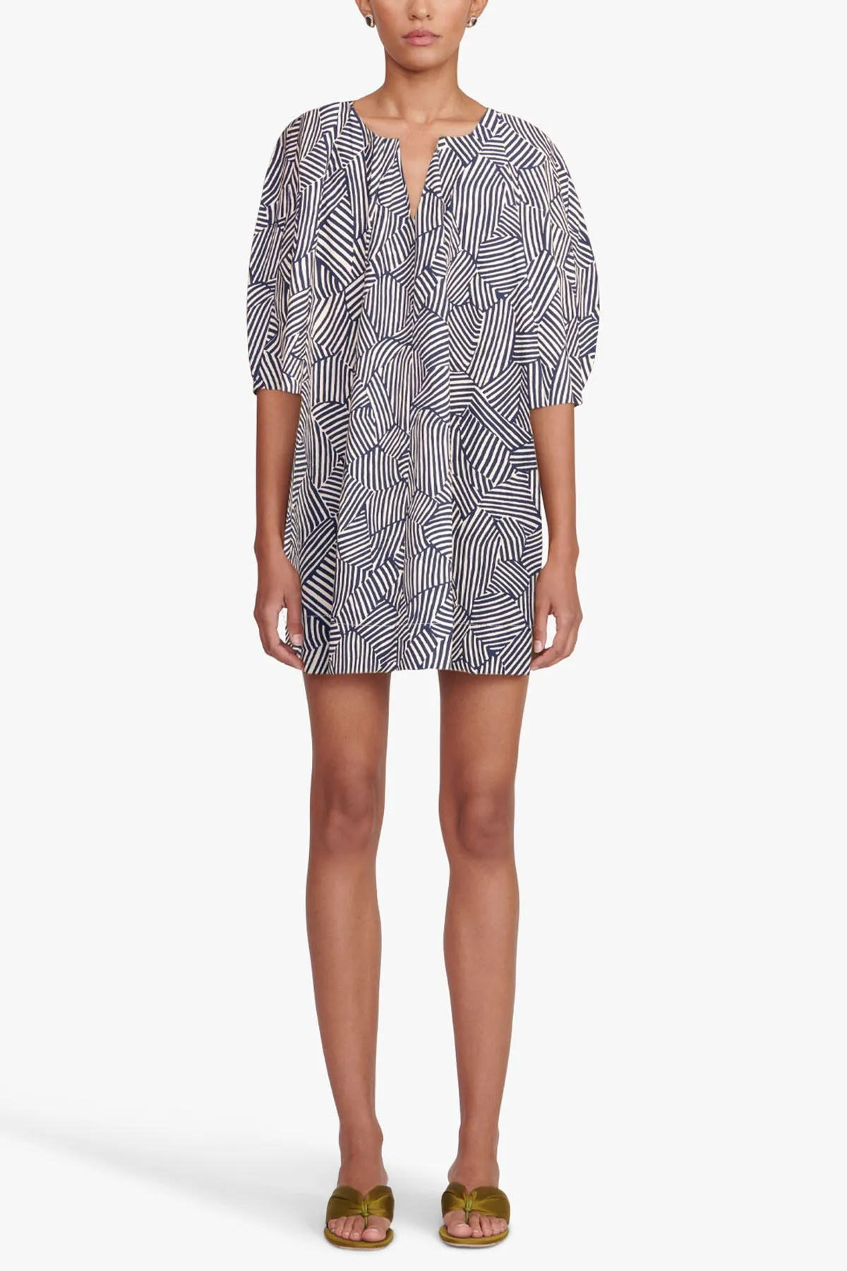 Mini Vincent Dress in Navy Mosaic