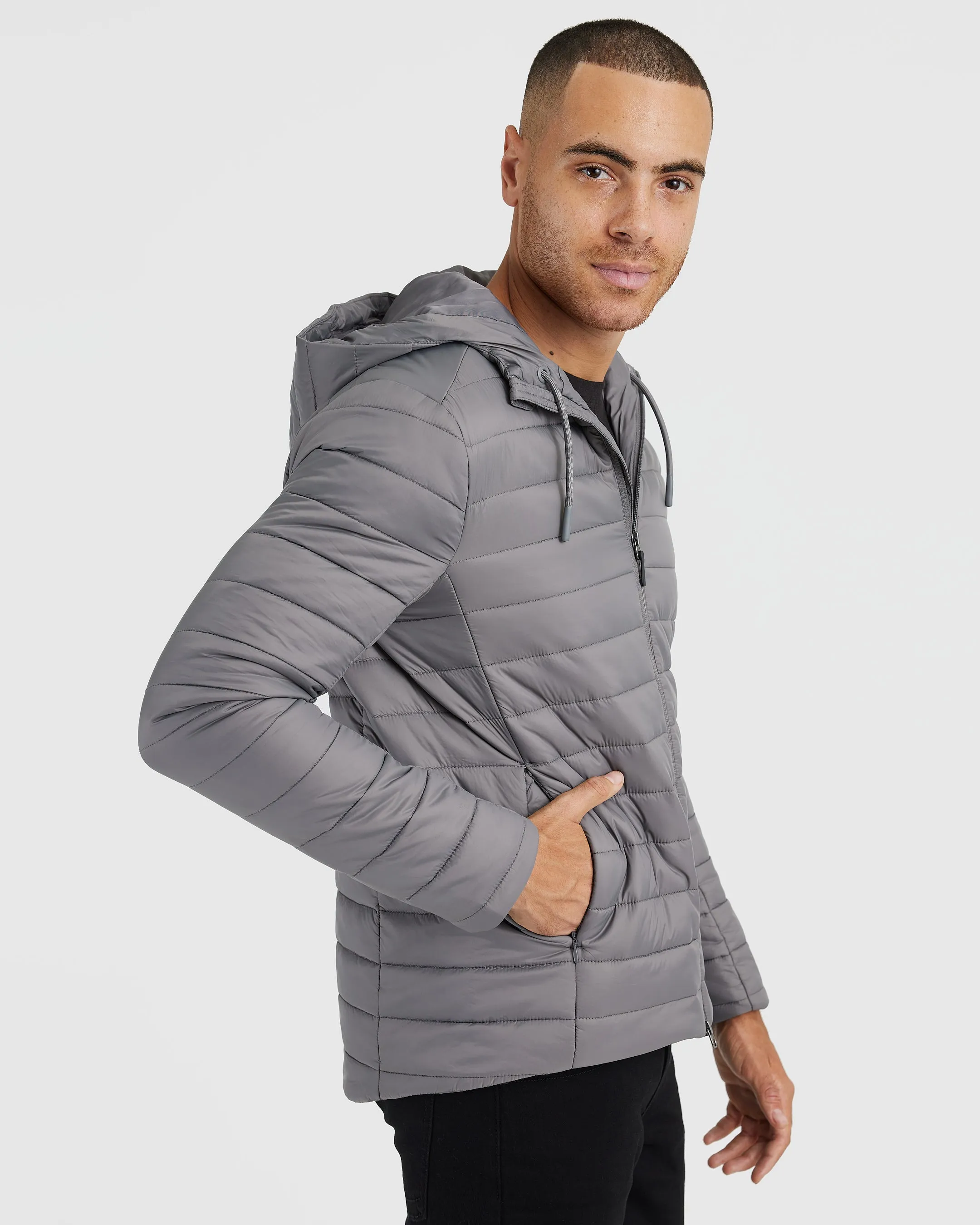 Monochrome Hooded Puffer Jacket 2-Pack