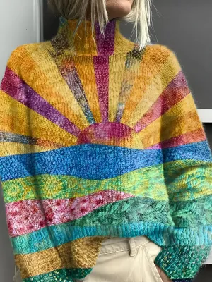 Nadia | Boho Turtleneck Sweater