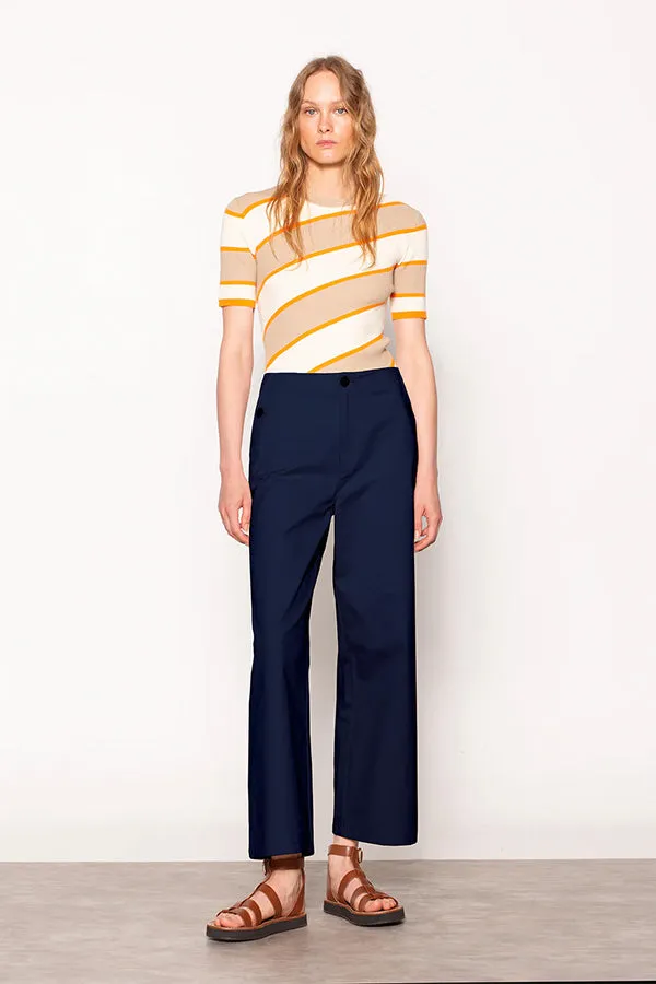 NAVY WIDE TROUSER