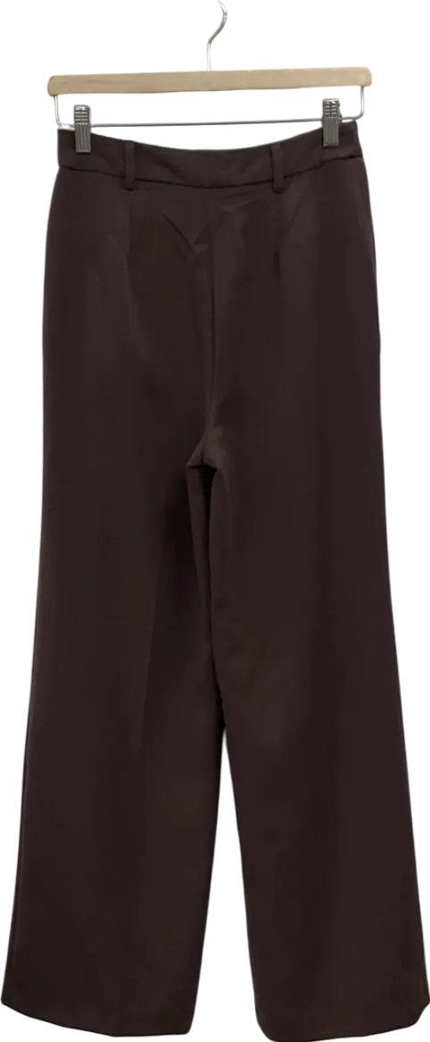 New Look Dark Brown Wide Leg Trousers UK 8