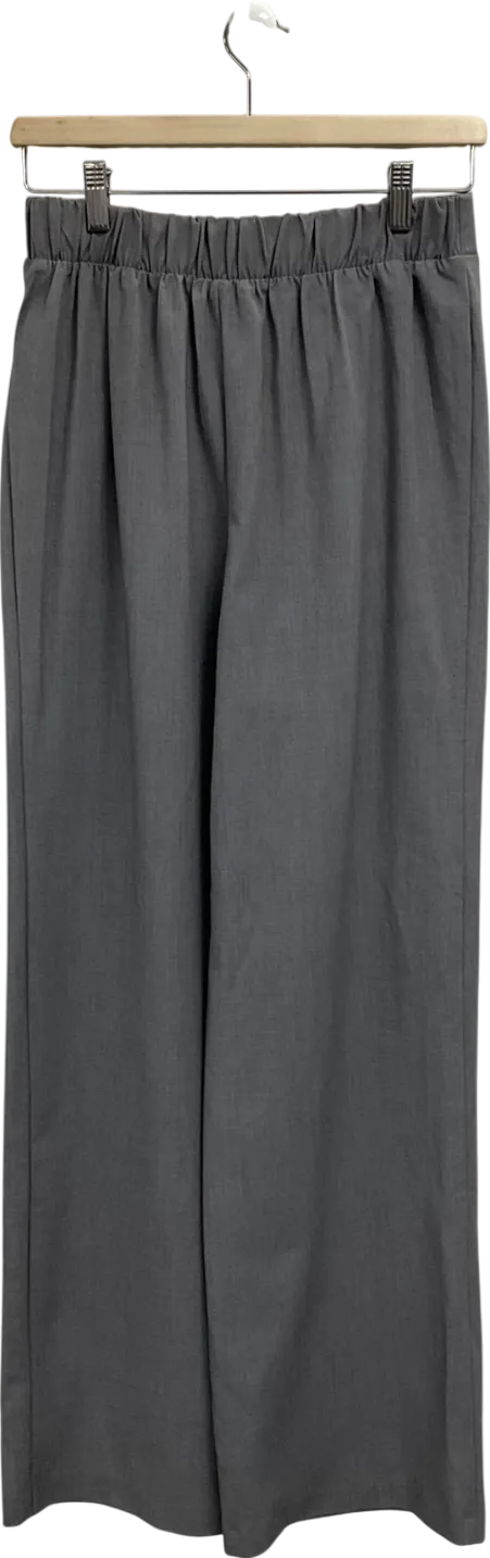 New Look Grey Tall Marl Wide Leg Trousers UK 8