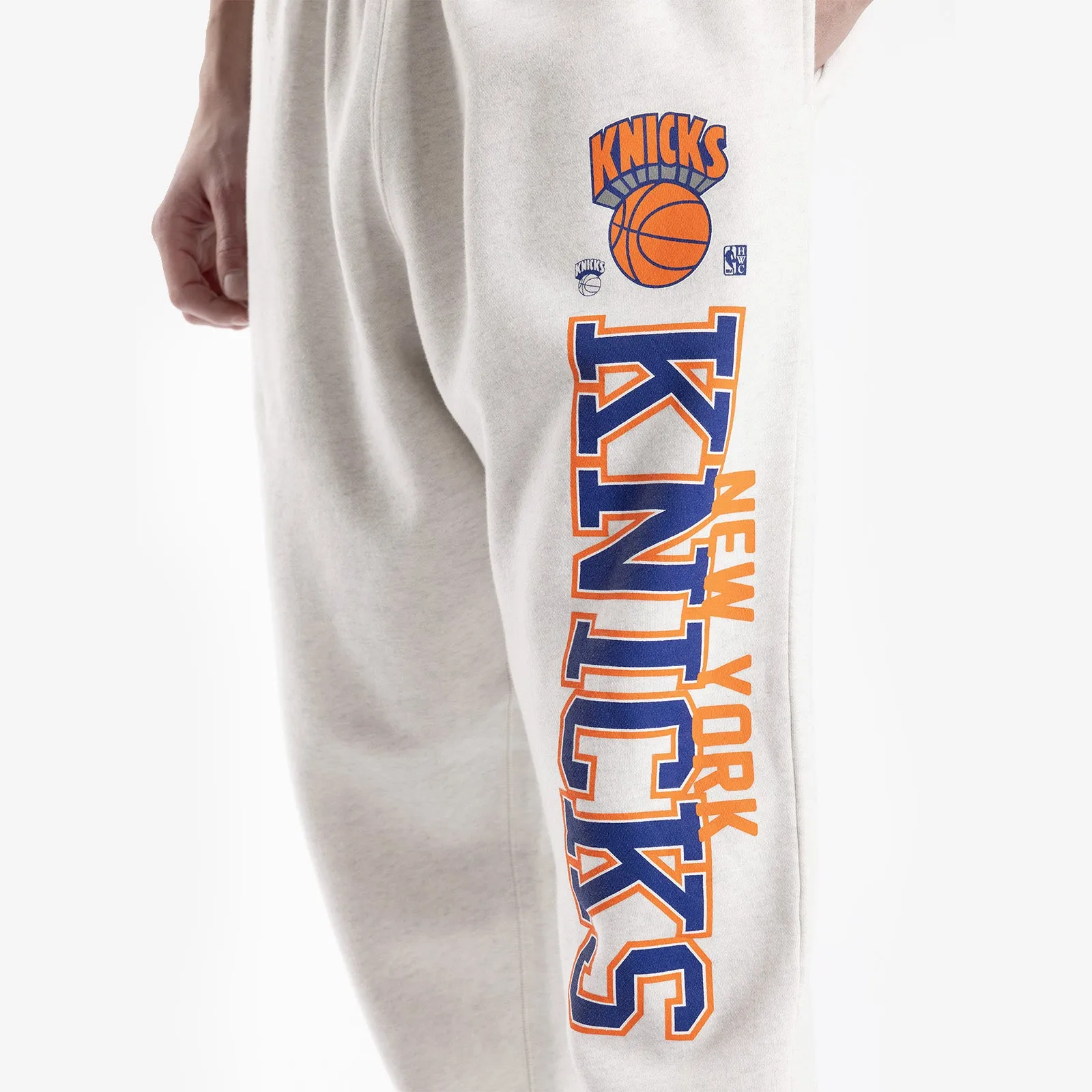 New York Knicks Lay Up Sweatpants - White Marle