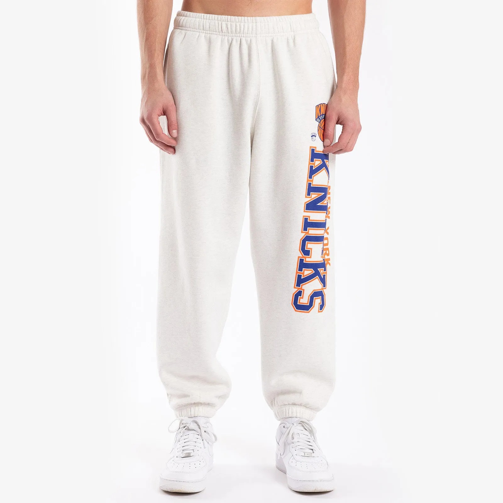 New York Knicks Lay Up Sweatpants - White Marle