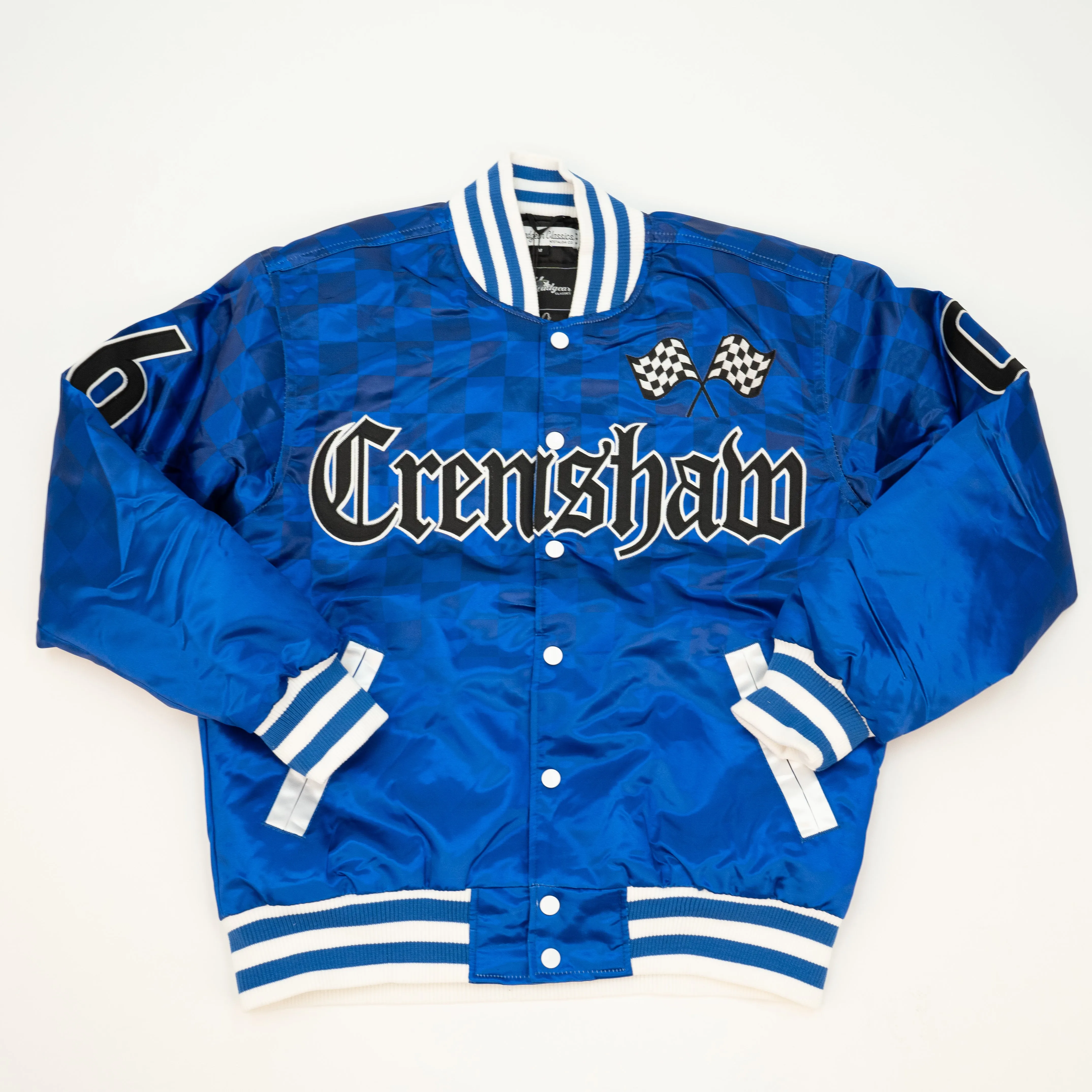 NIPSEY HUSSLE BOOGIE SATIN JACKET (BLUE)