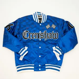 NIPSEY HUSSLE BOOGIE SATIN JACKET (BLUE)