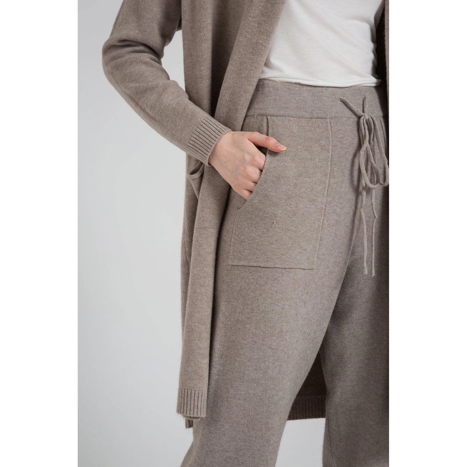 Open Front Sweater with Pocket