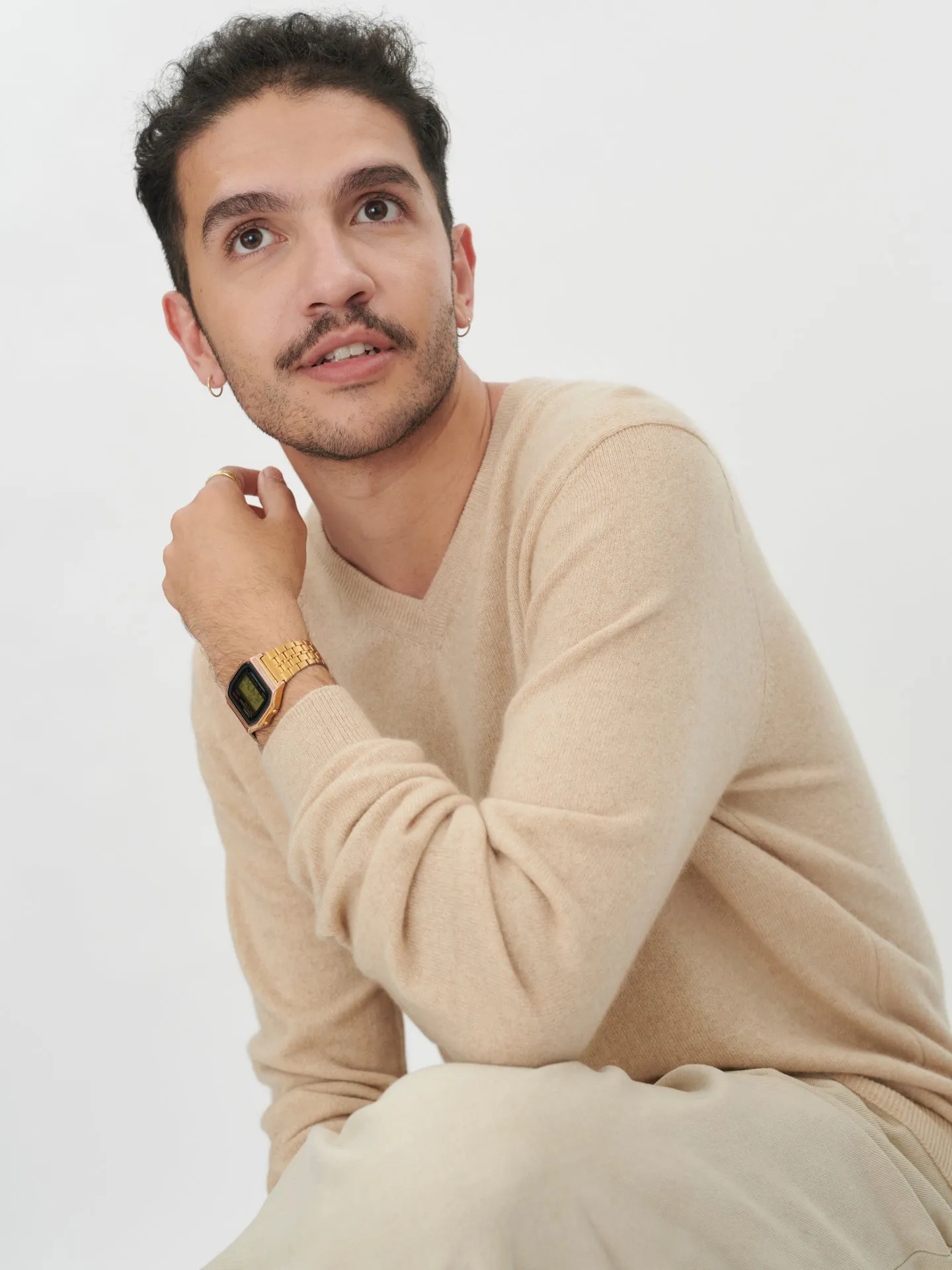 Organic Cashmere Colour Essential V-Neck Sweater