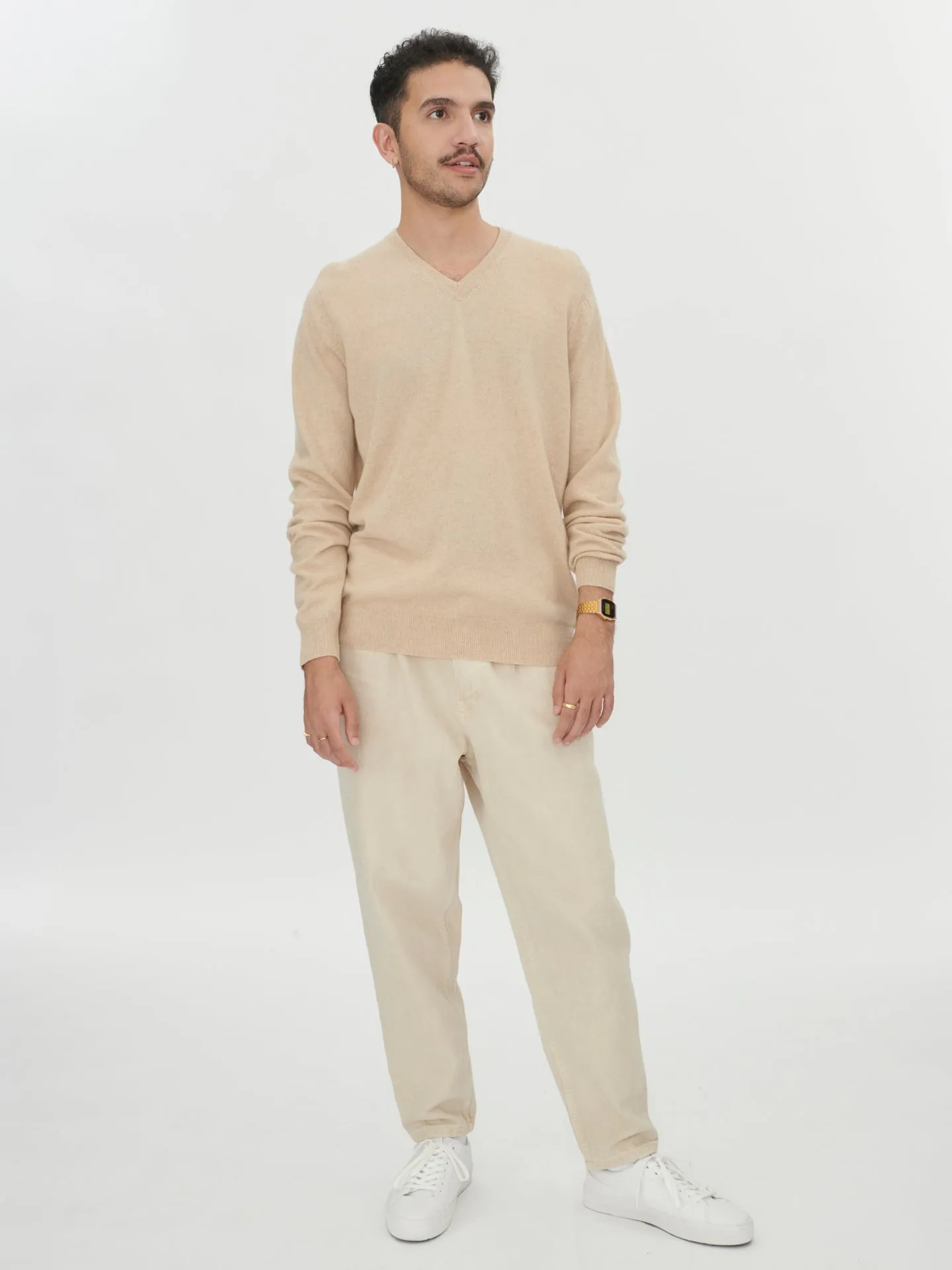 Organic Cashmere Colour Essential V-Neck Sweater