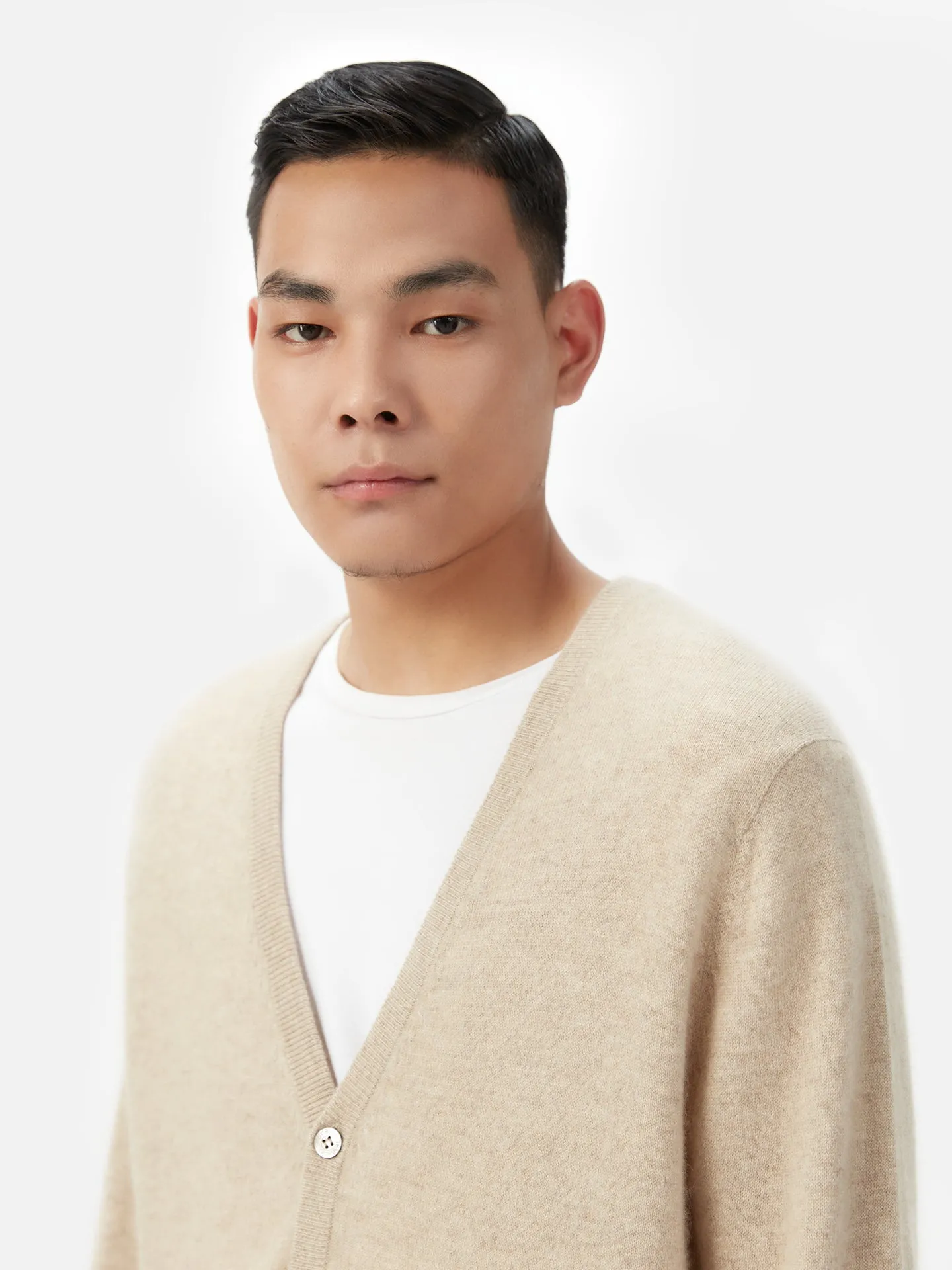 Organic Cashmere V-Neck Cardigan
