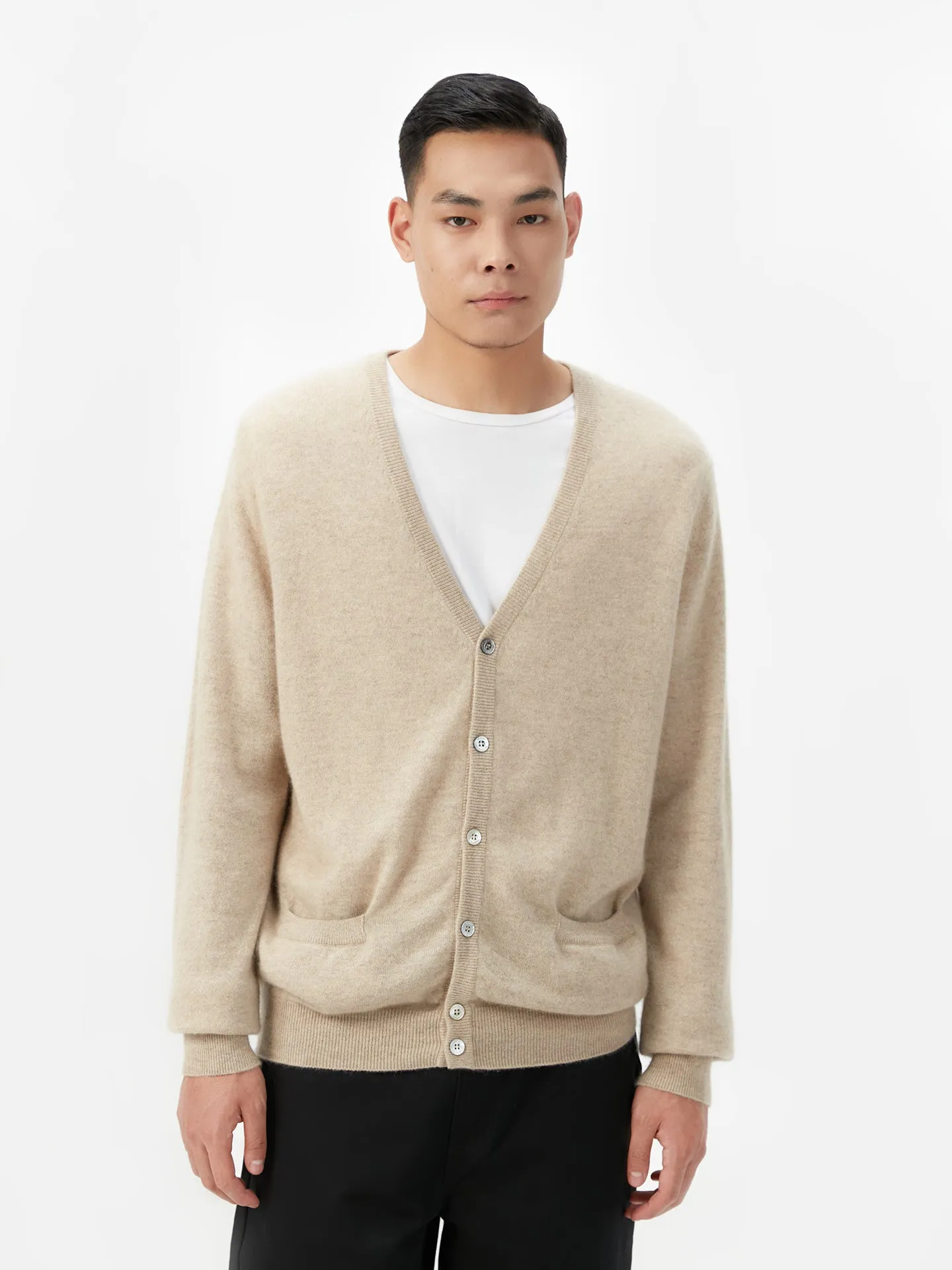 Organic Cashmere V-Neck Cardigan