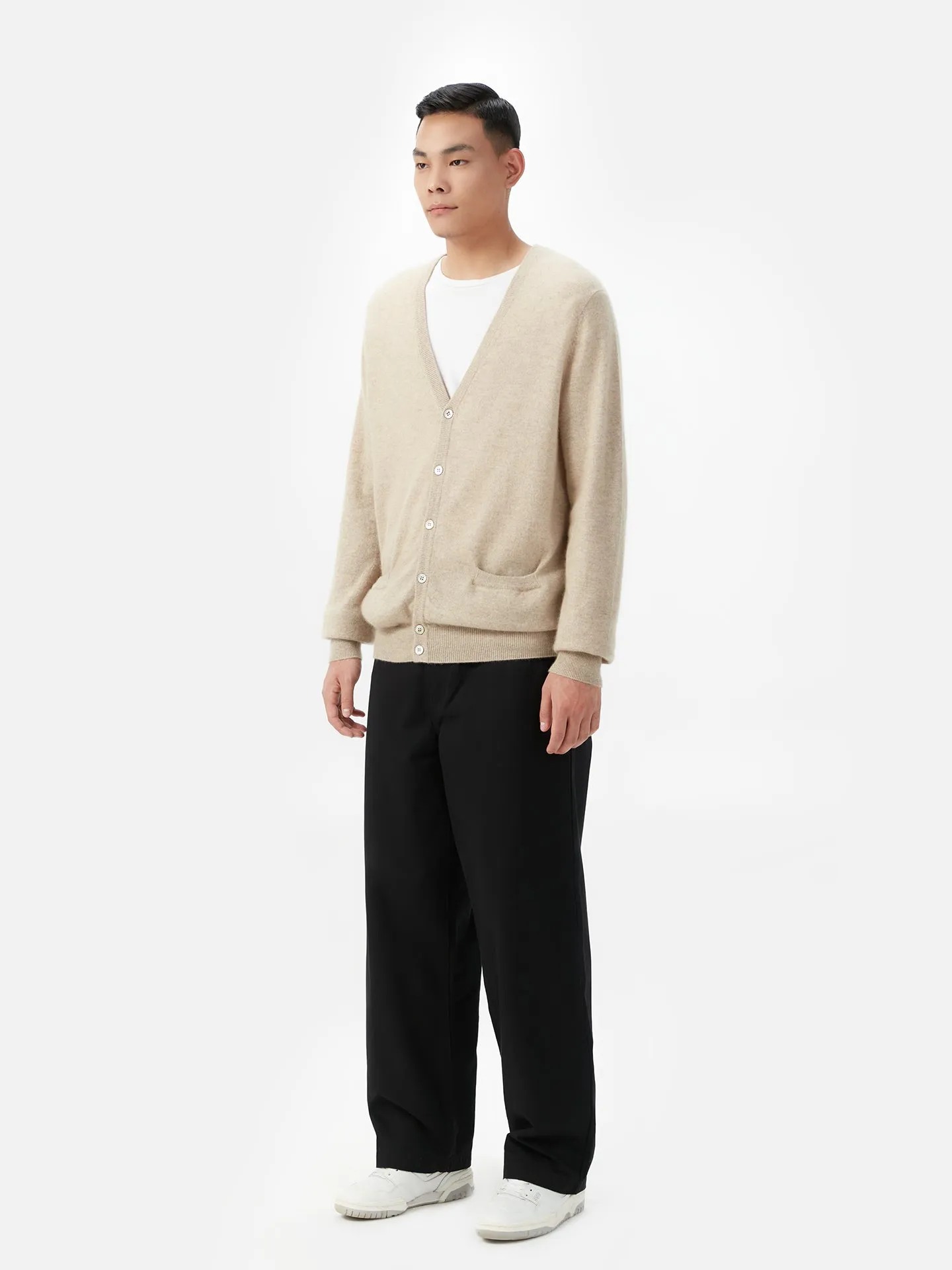 Organic Cashmere V-Neck Cardigan