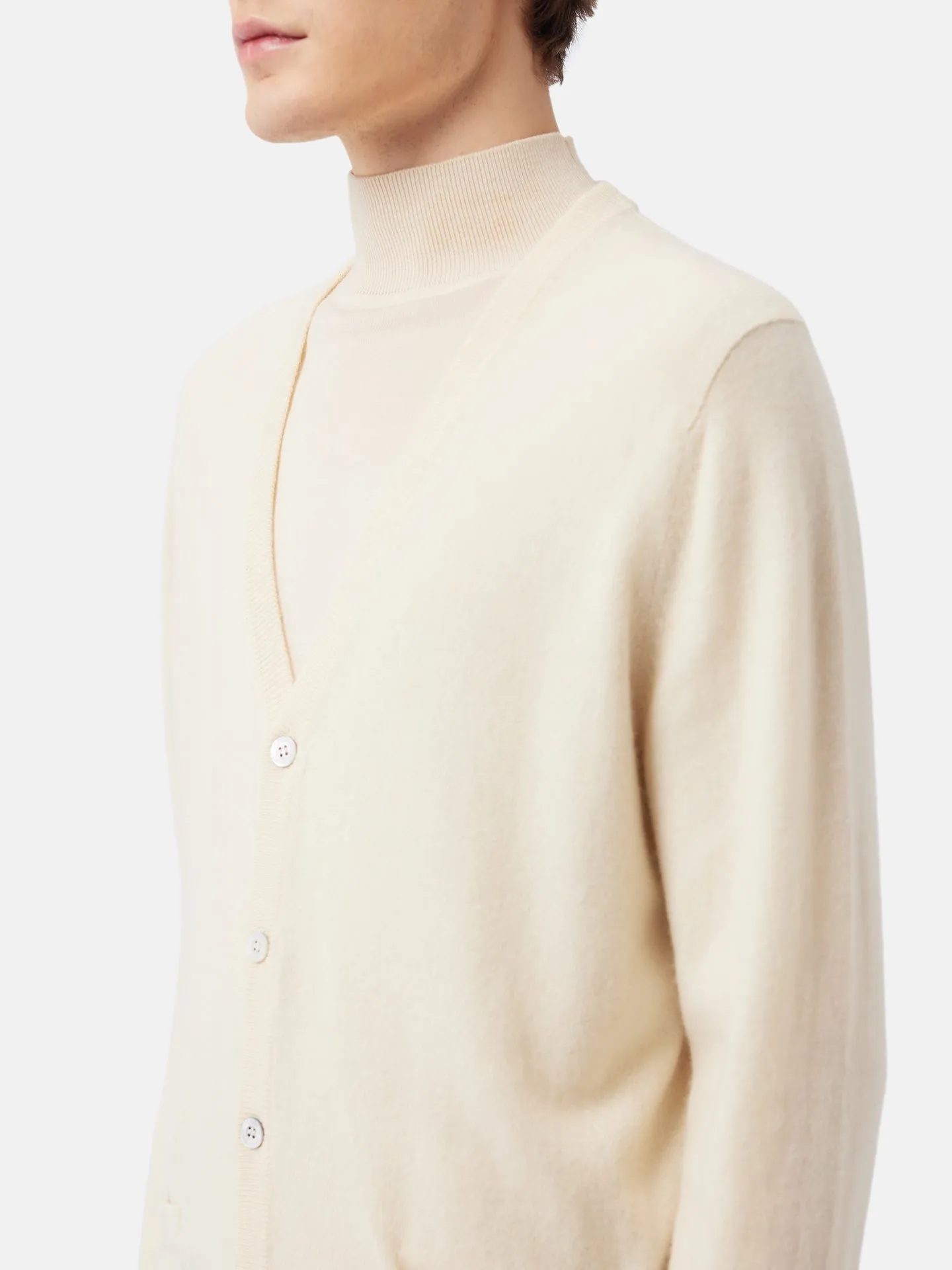 Organic Cashmere V-Neck Cardigan