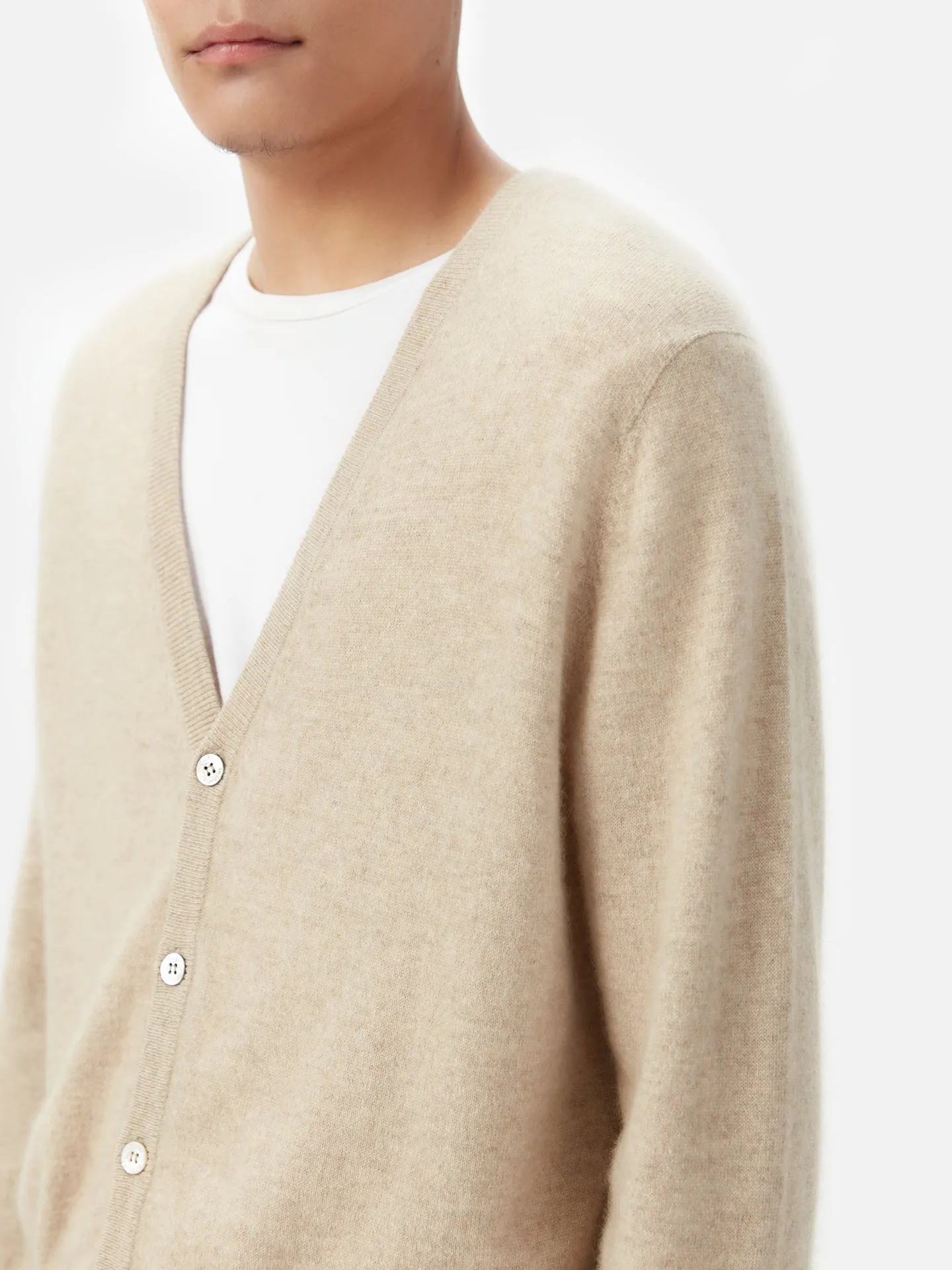 Organic Cashmere V-Neck Cardigan