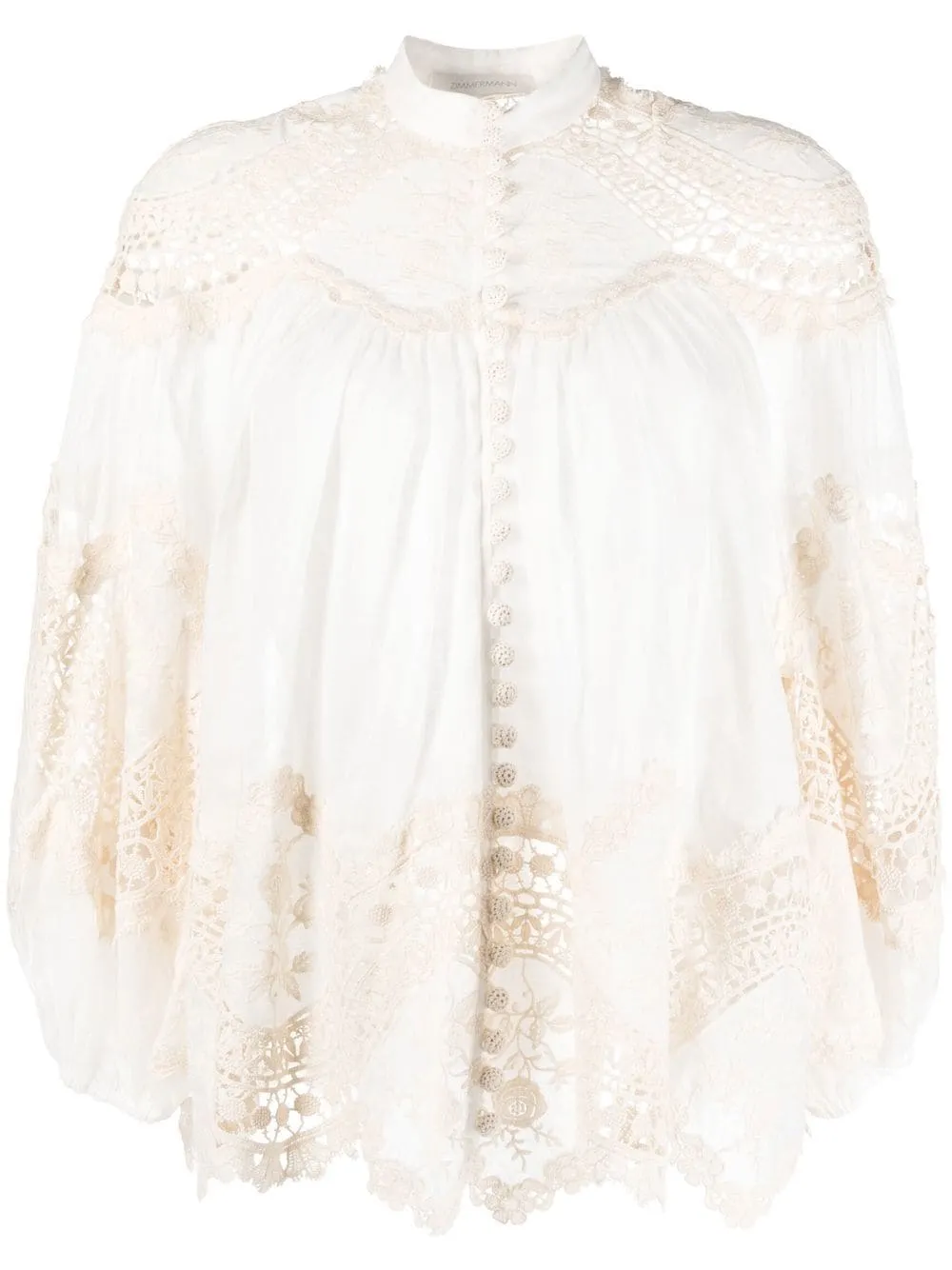 Pattie embroidered trim blouse