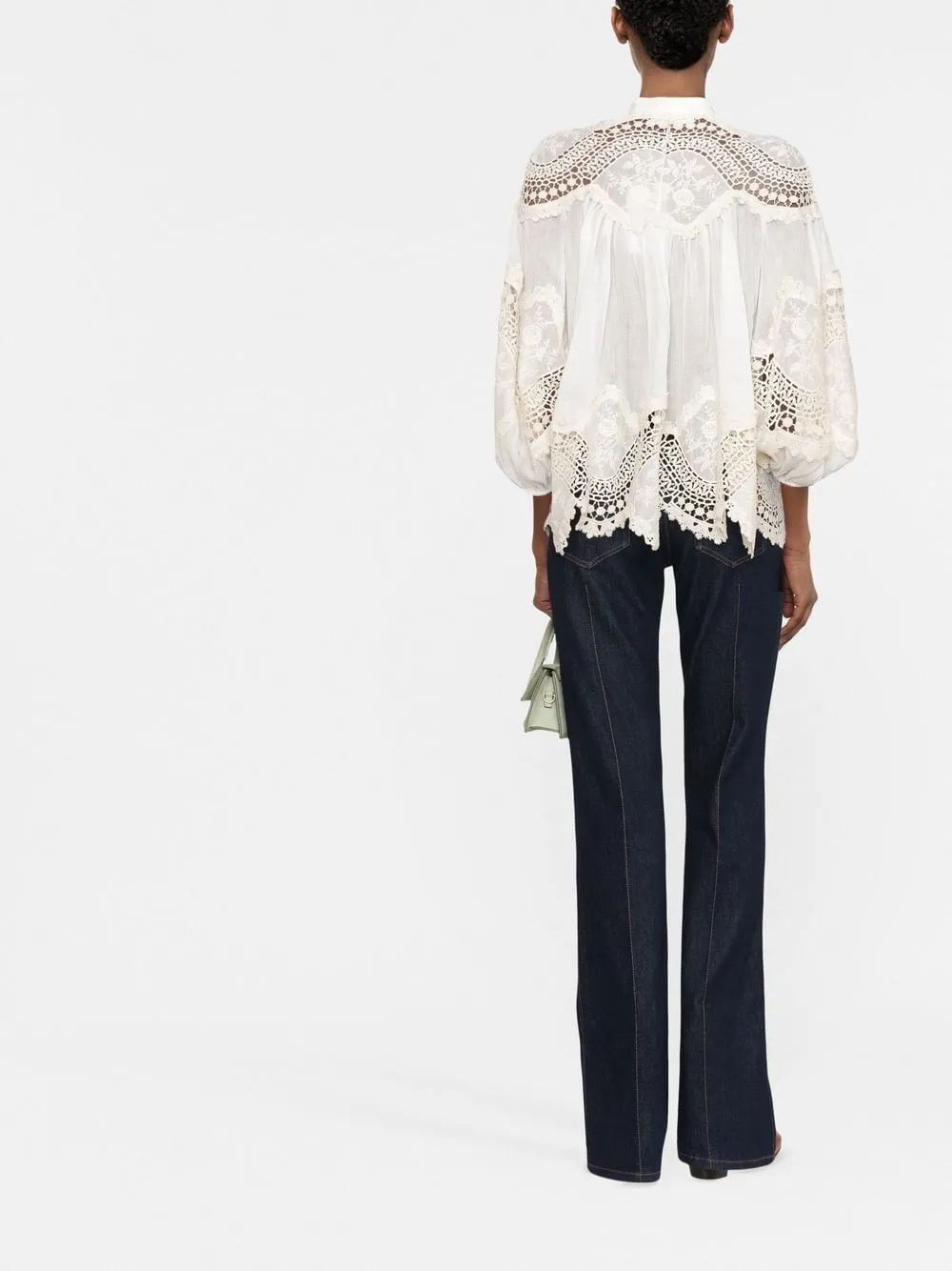 Pattie embroidered trim blouse