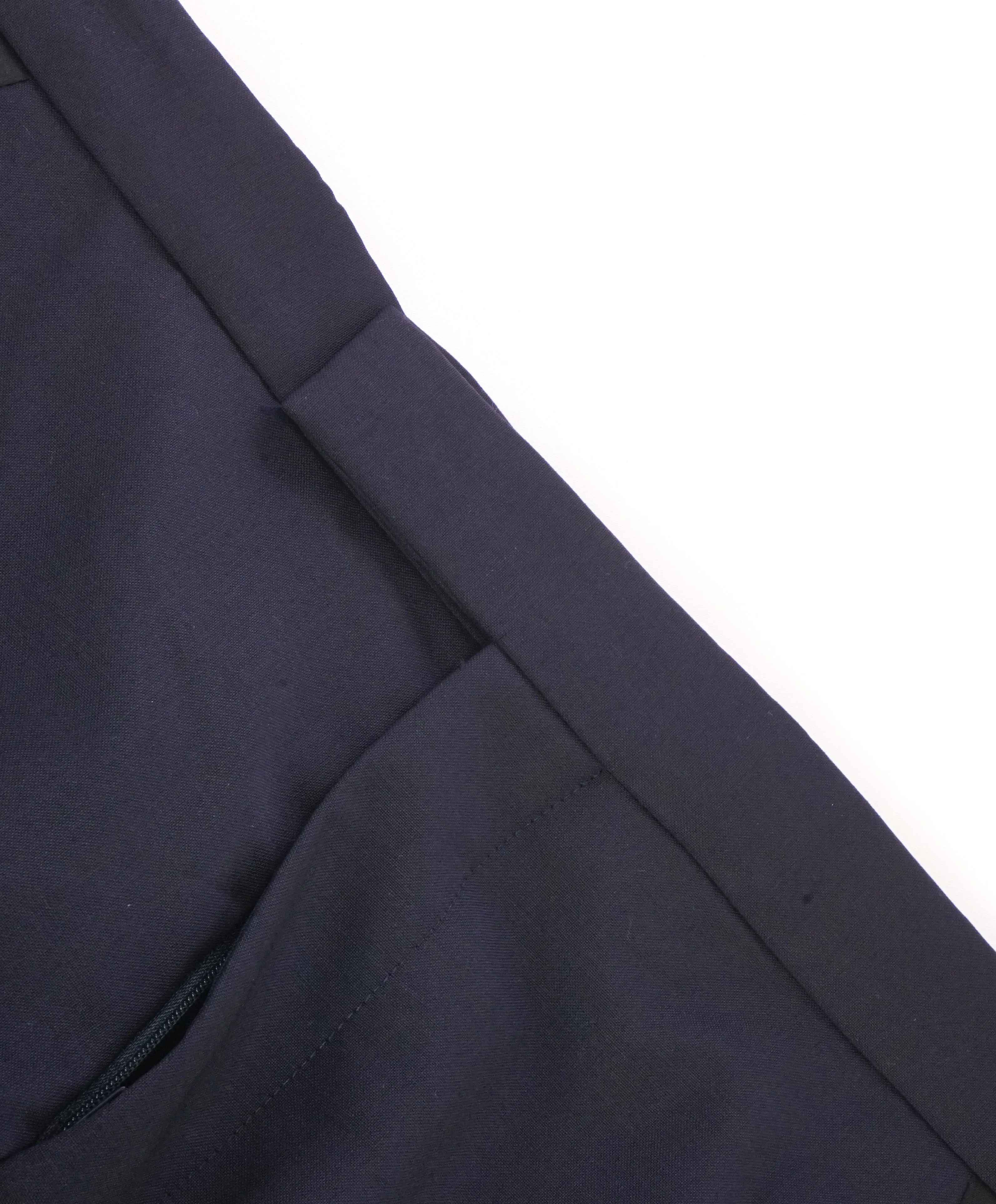 PAUL SMITH - GOLD SIDE-TABS Navy Blue Tux Stripe Wool & Mohair Pants - 31W