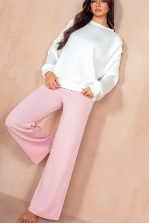 Paula Pink Fold Over Trousers