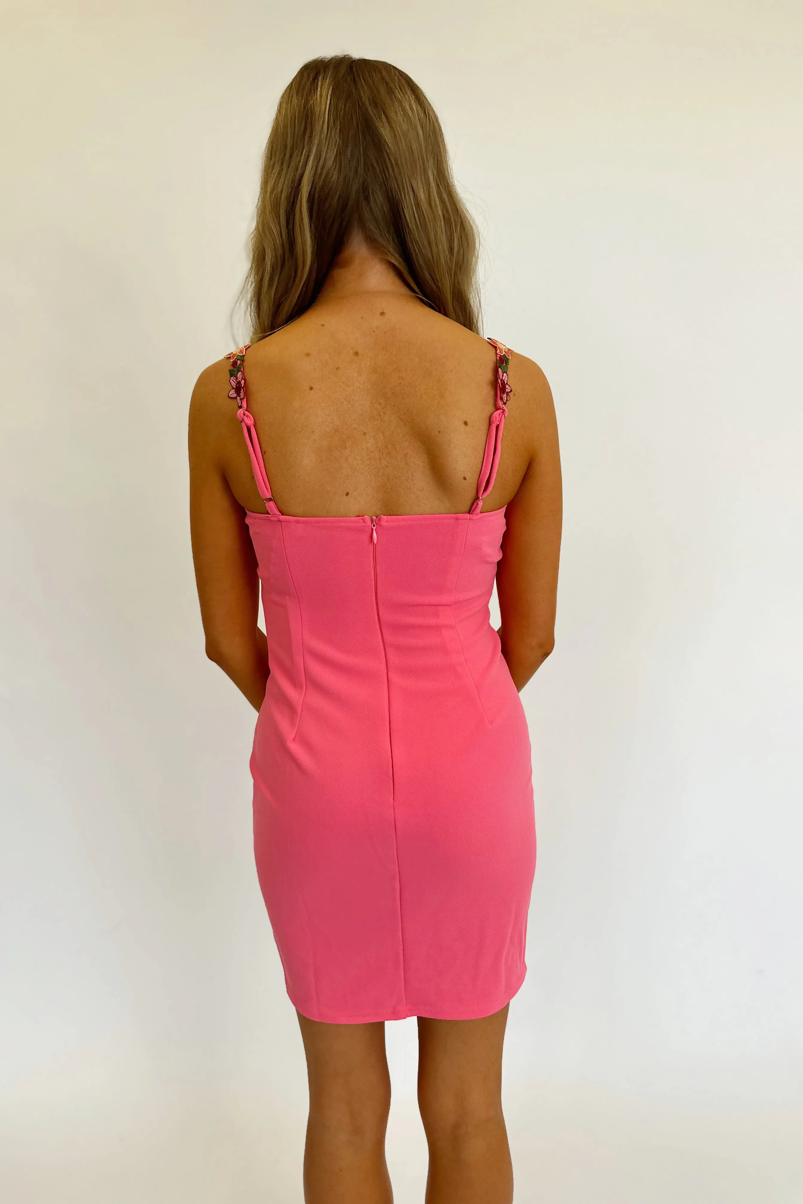 Pink Petals Mini Dress- FINAL SALE