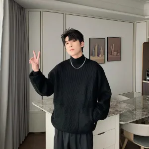 Pleated Turtleneck Bottoming Sweater