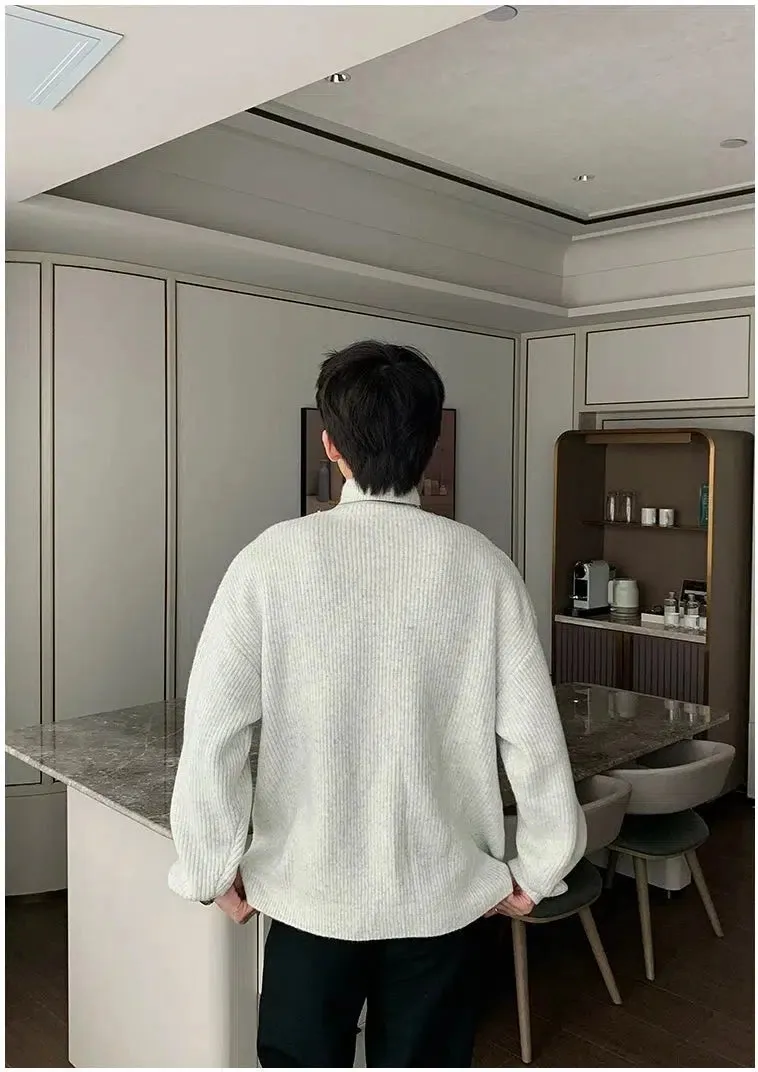 Pleated Turtleneck Bottoming Sweater