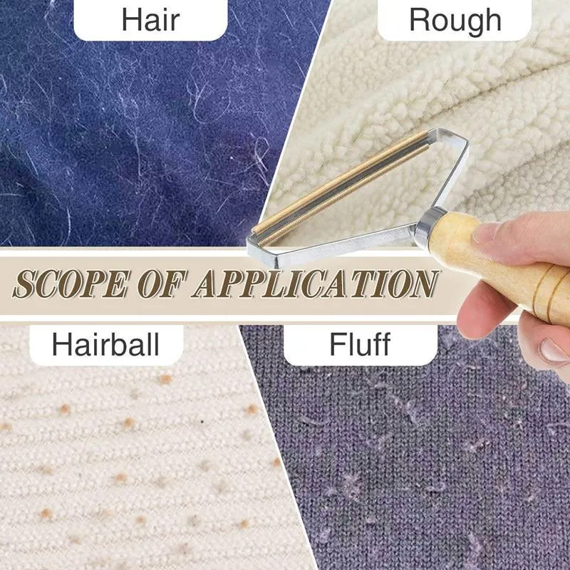 Portable clothes fluff brush
