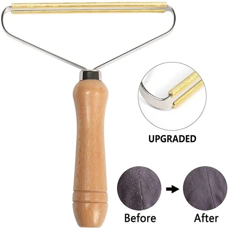 Portable clothes fluff brush