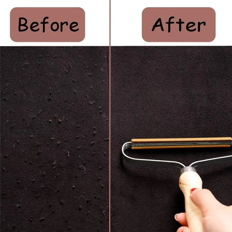 Portable clothes fluff brush