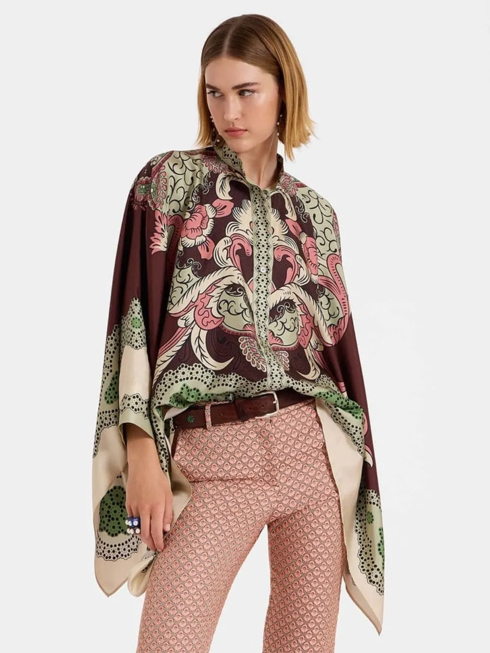 Portal Placée Silk Foulard Shirt