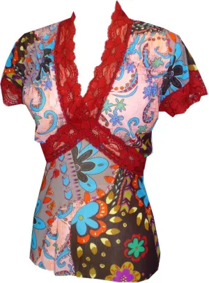 Quilted Autumn Cross Front Top